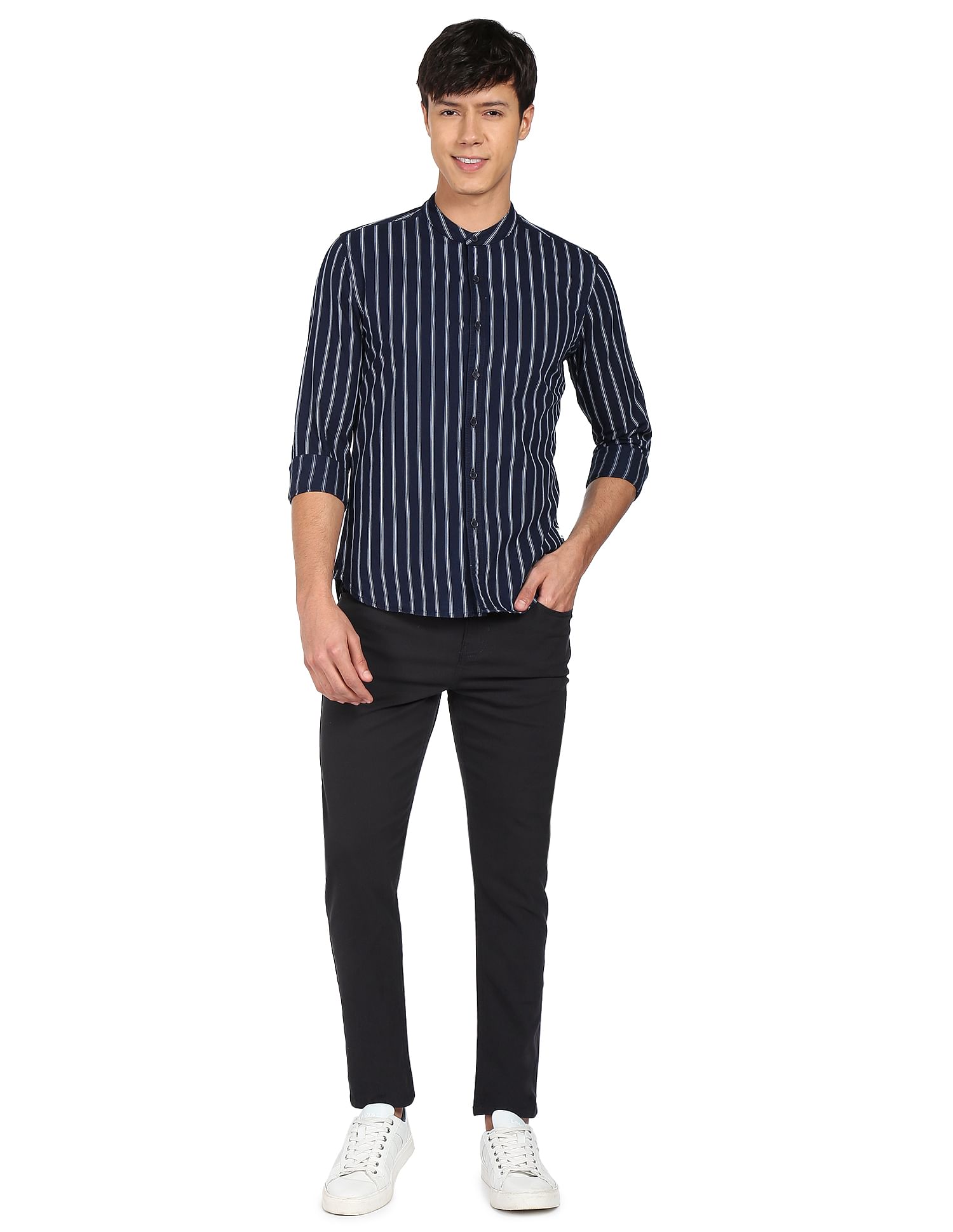Flying Machine Slim Tapered Fit Twill Trousers