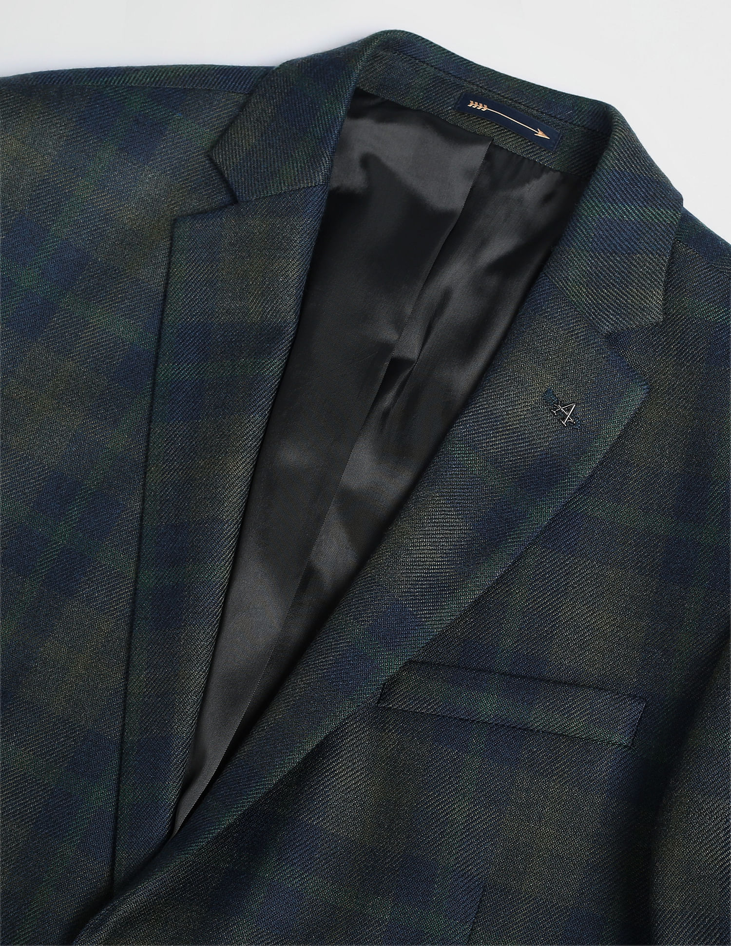 Arrow Tartan Check Knit Blazer