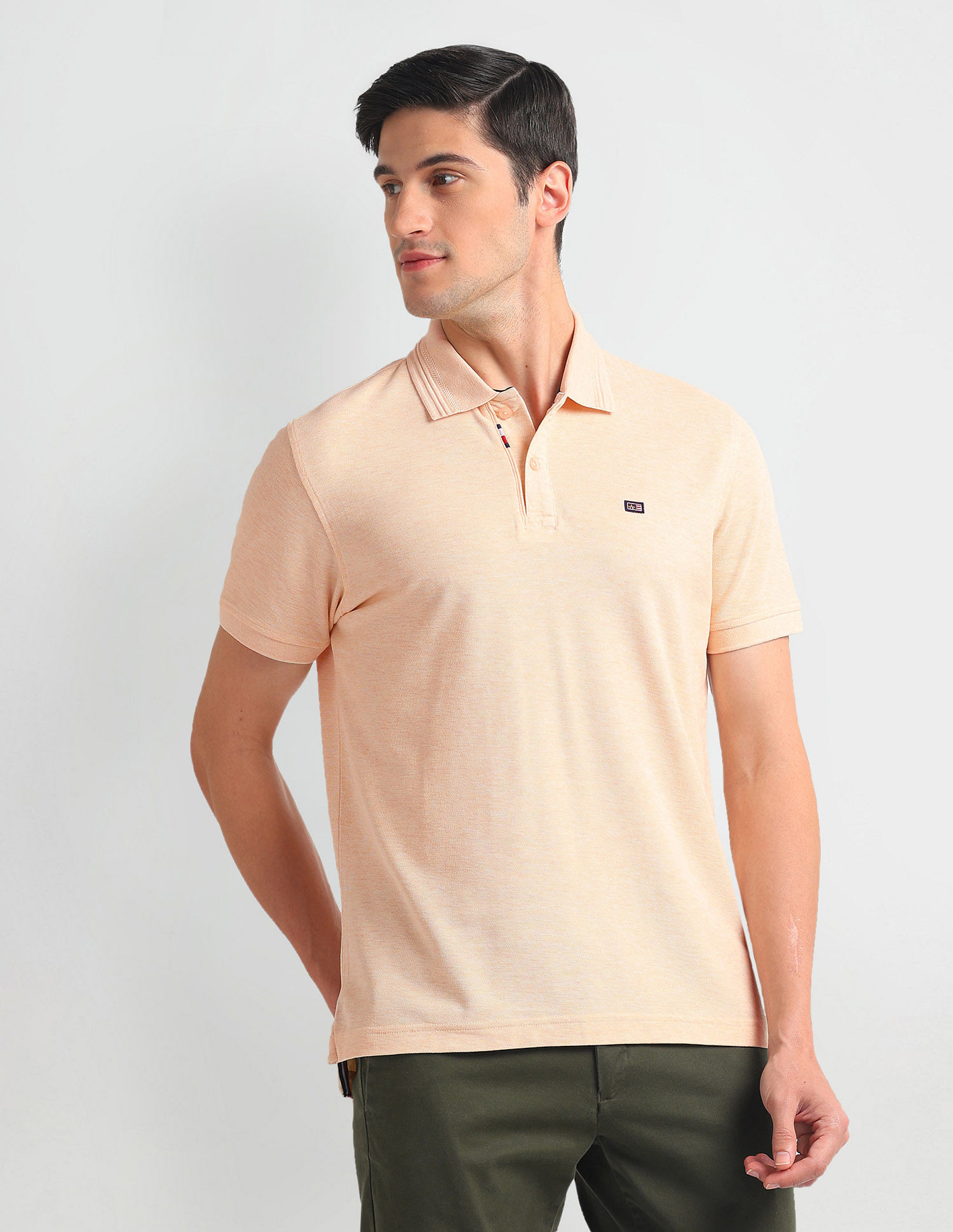 Arrow Sports Solid Chest Pocket Polo Shirt