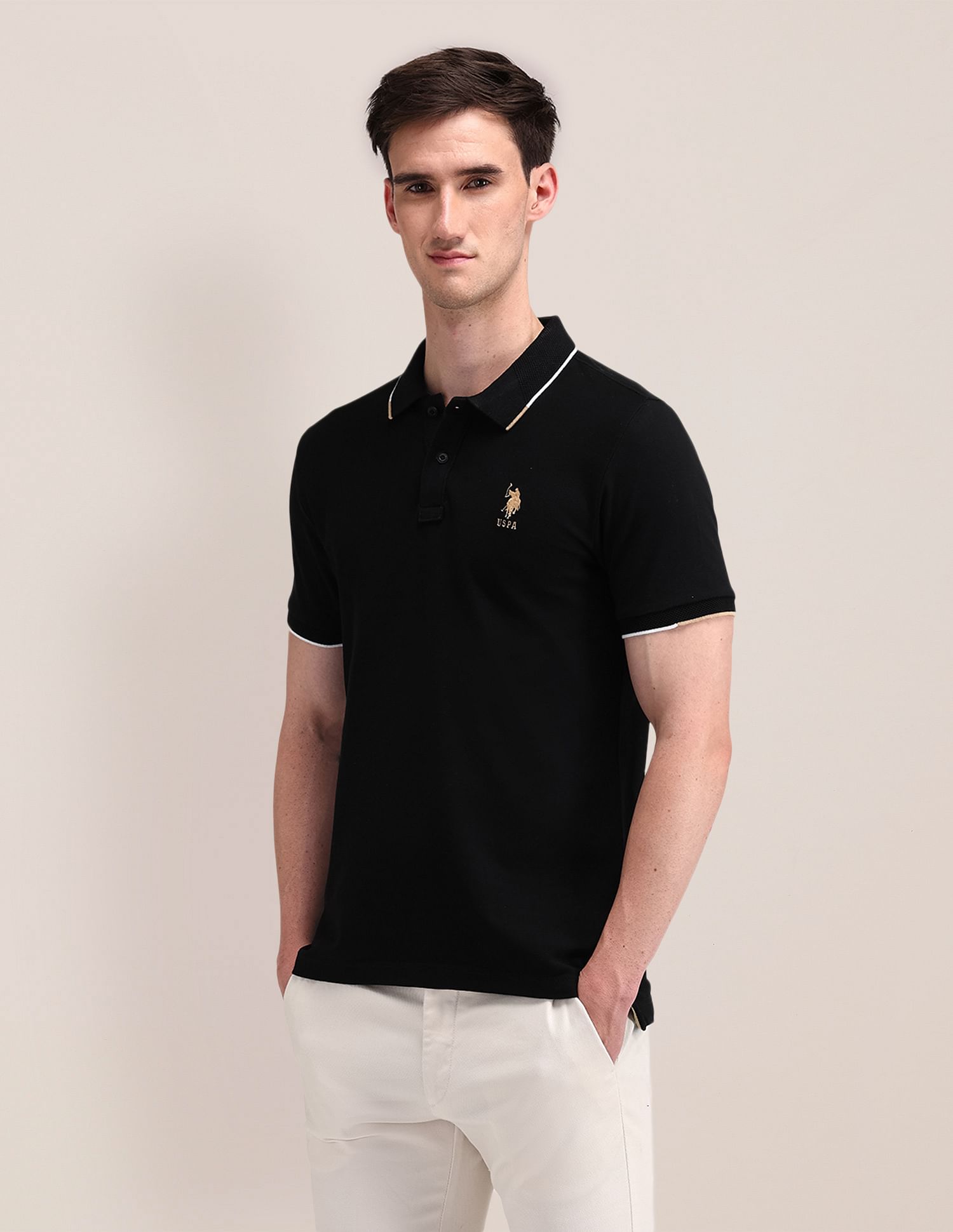 U.S. Polo Assn. Slim Fit Solid Polo Shirt