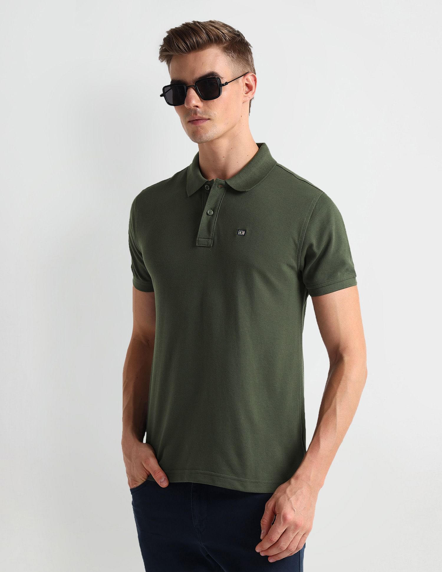 Arrow Sports Short Sleeve Solid Polo Shirt
