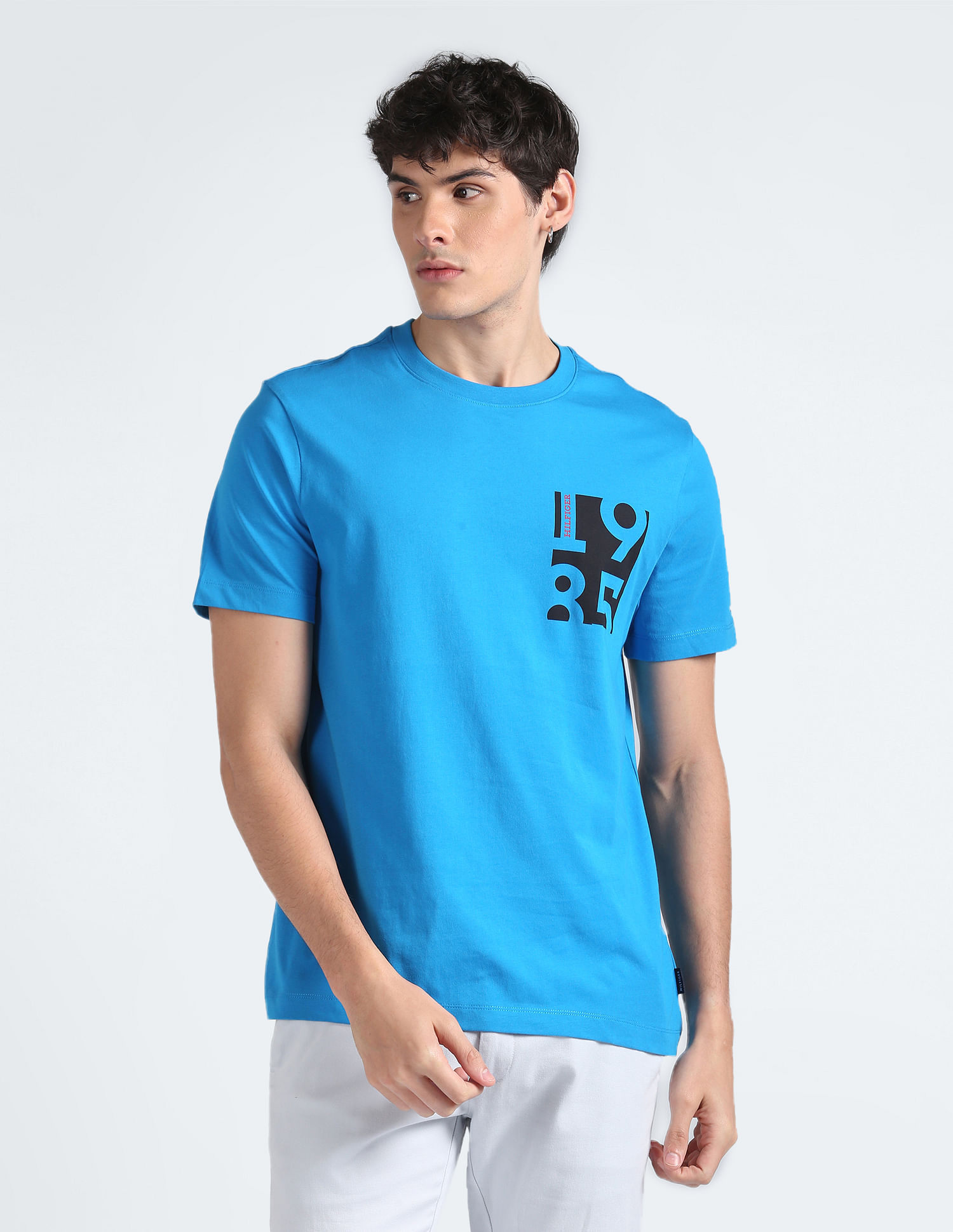 Tommy Hilfiger Chest Print Transitional Cotton T-Shirt