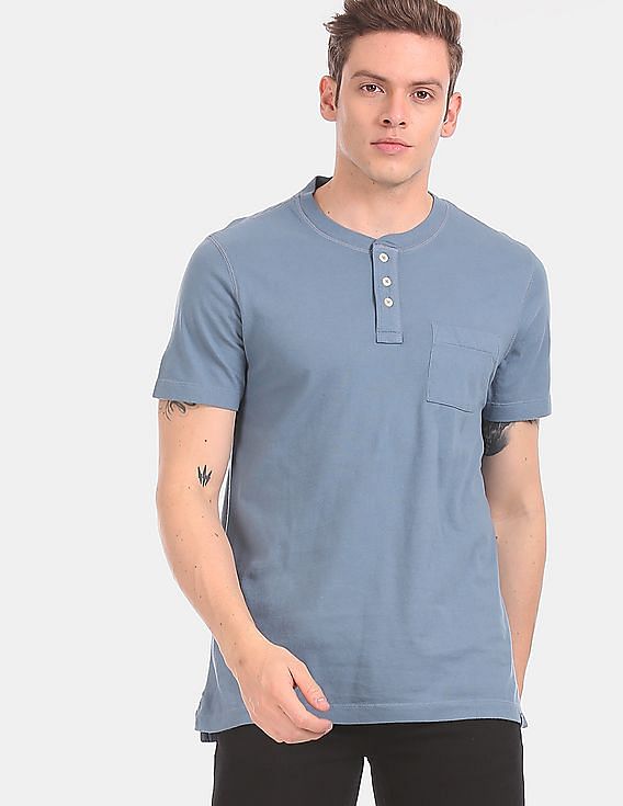 pocket henley shirt