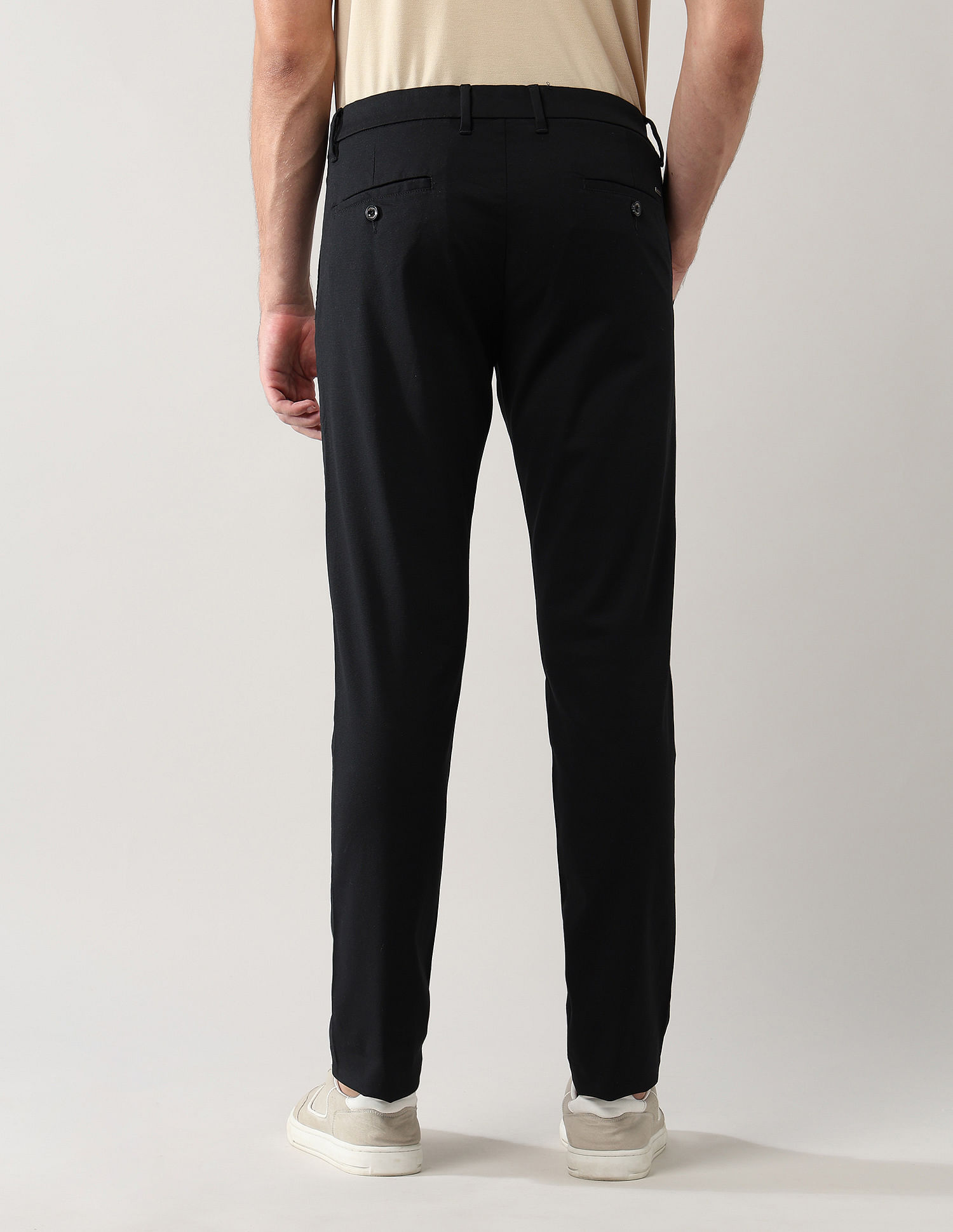 Arrow Sport Dobby Slim Fit Solid Chinos