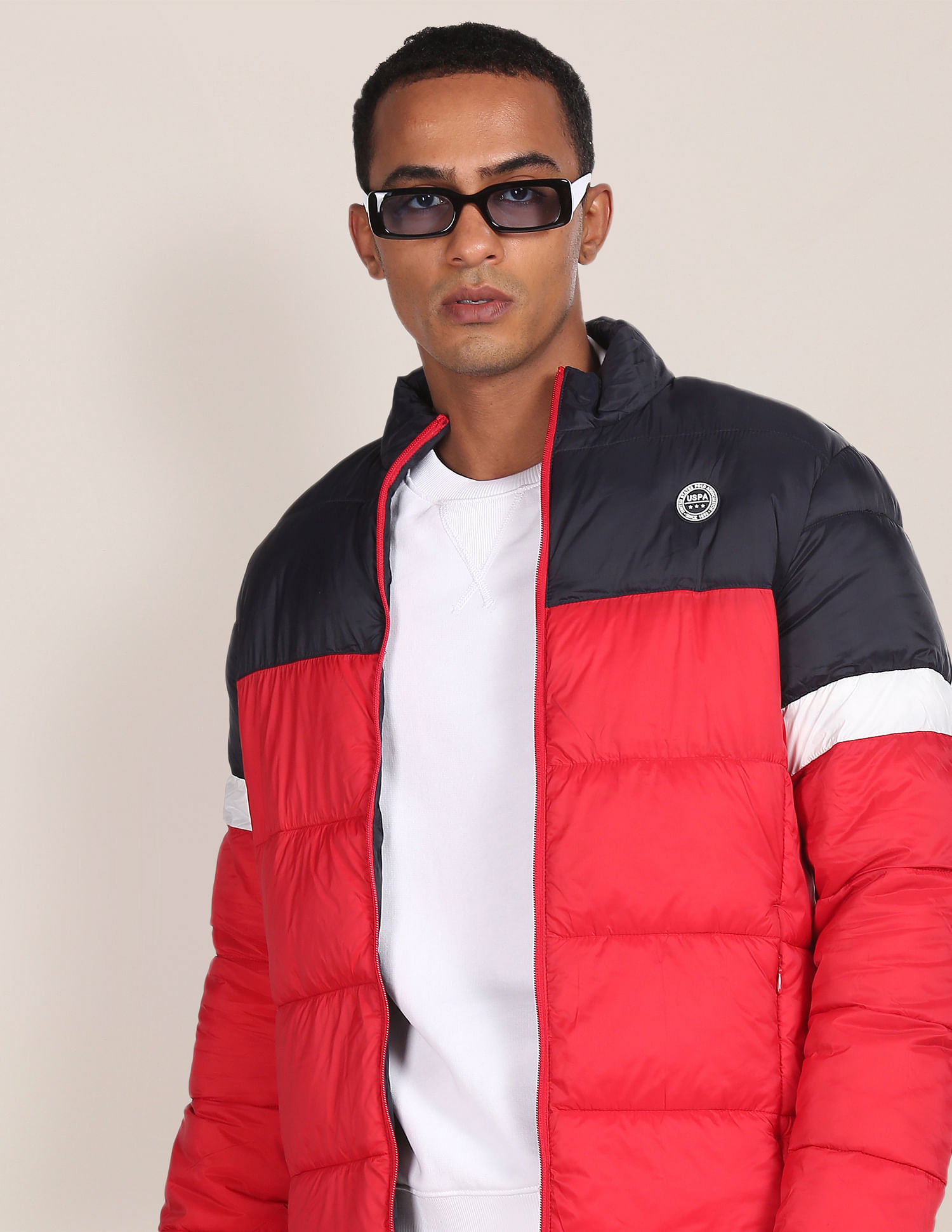 Mens colour sale block jacket