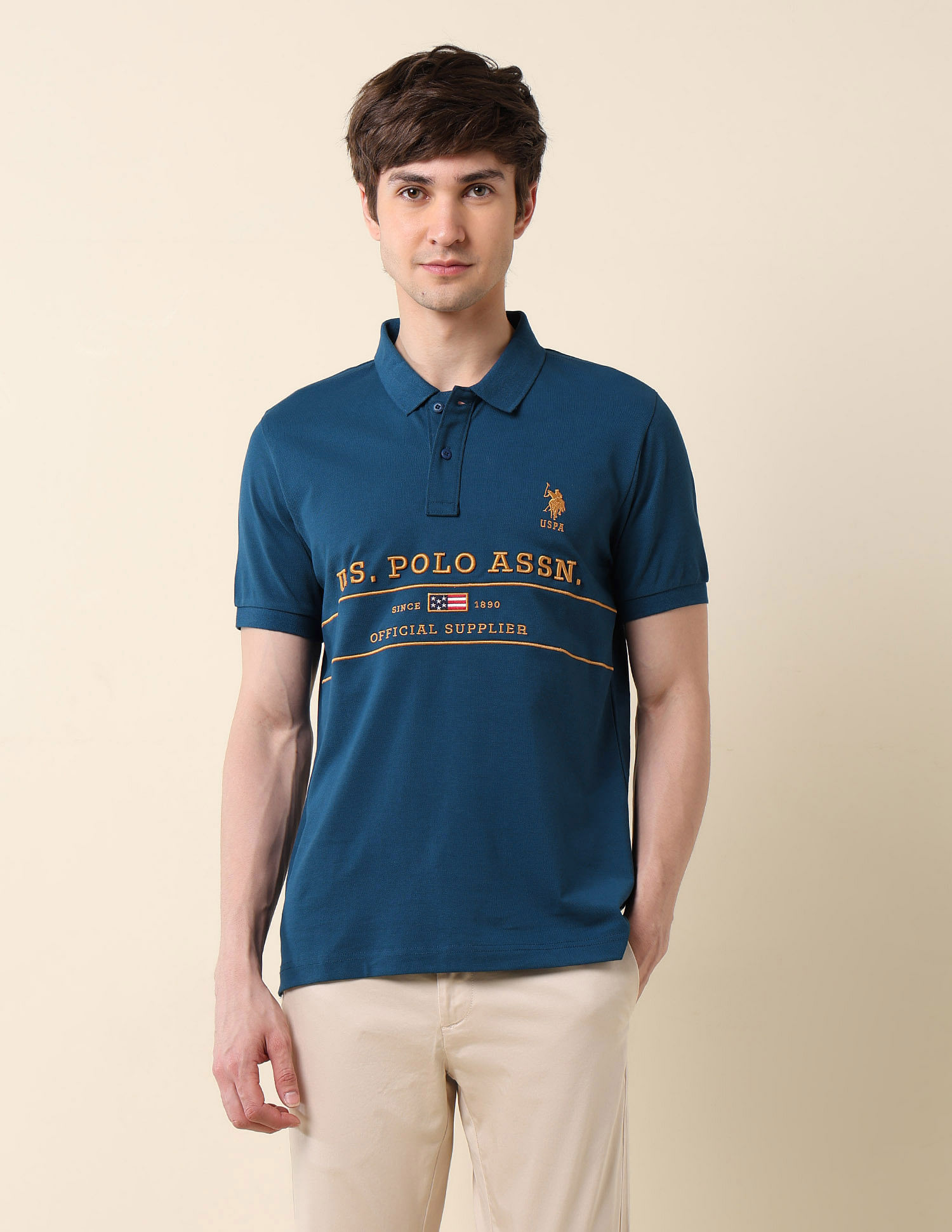 U.S. Polo Assn. Brand Embroidered Classic Polo Shirt