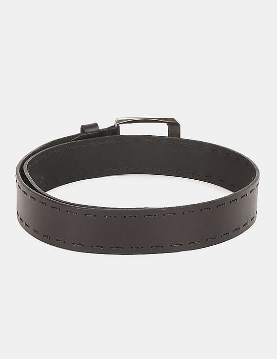 U.S. Polo Assn. Stitched Leather Belt