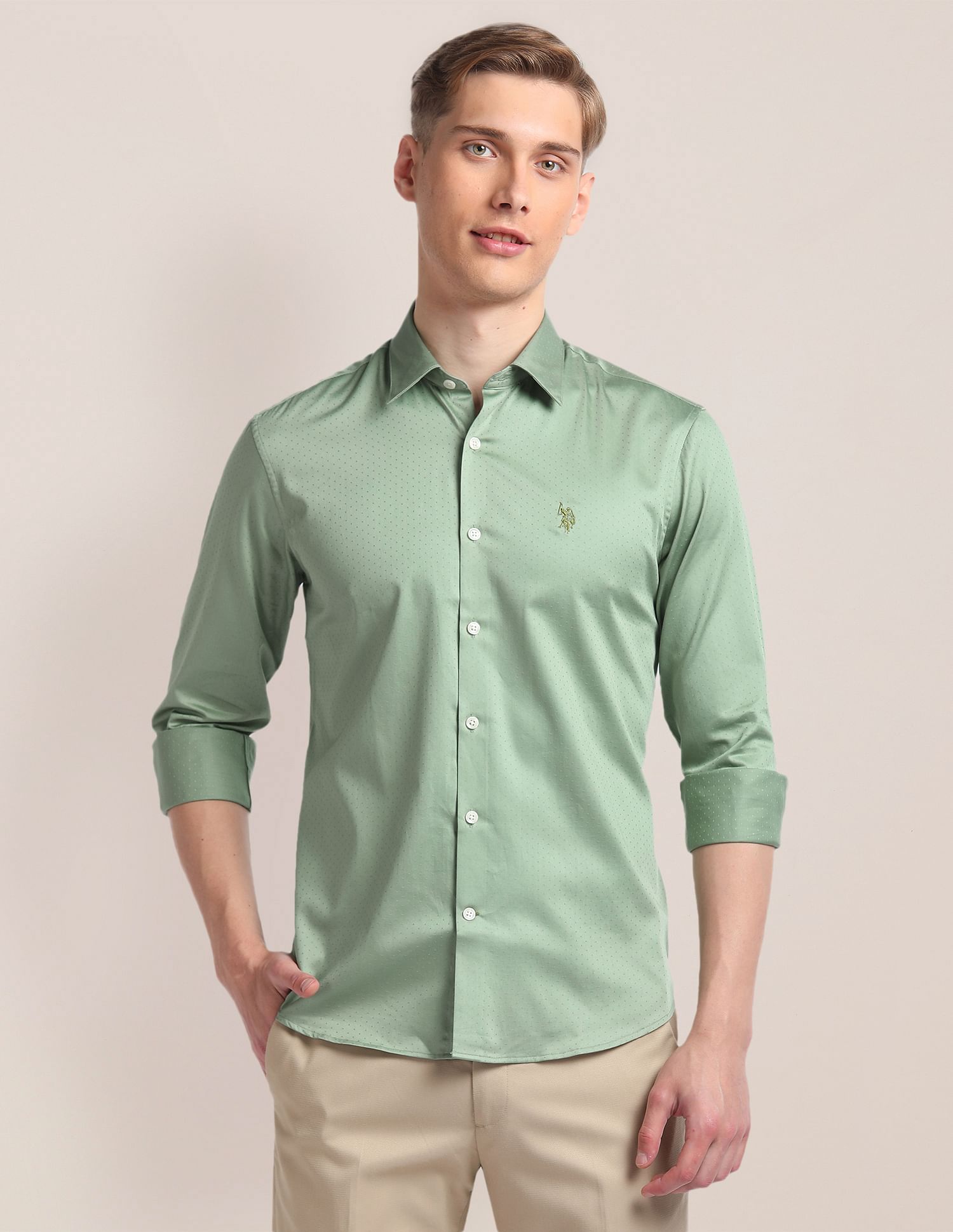U.S. Polo Assn. Self Design Premium Shirt