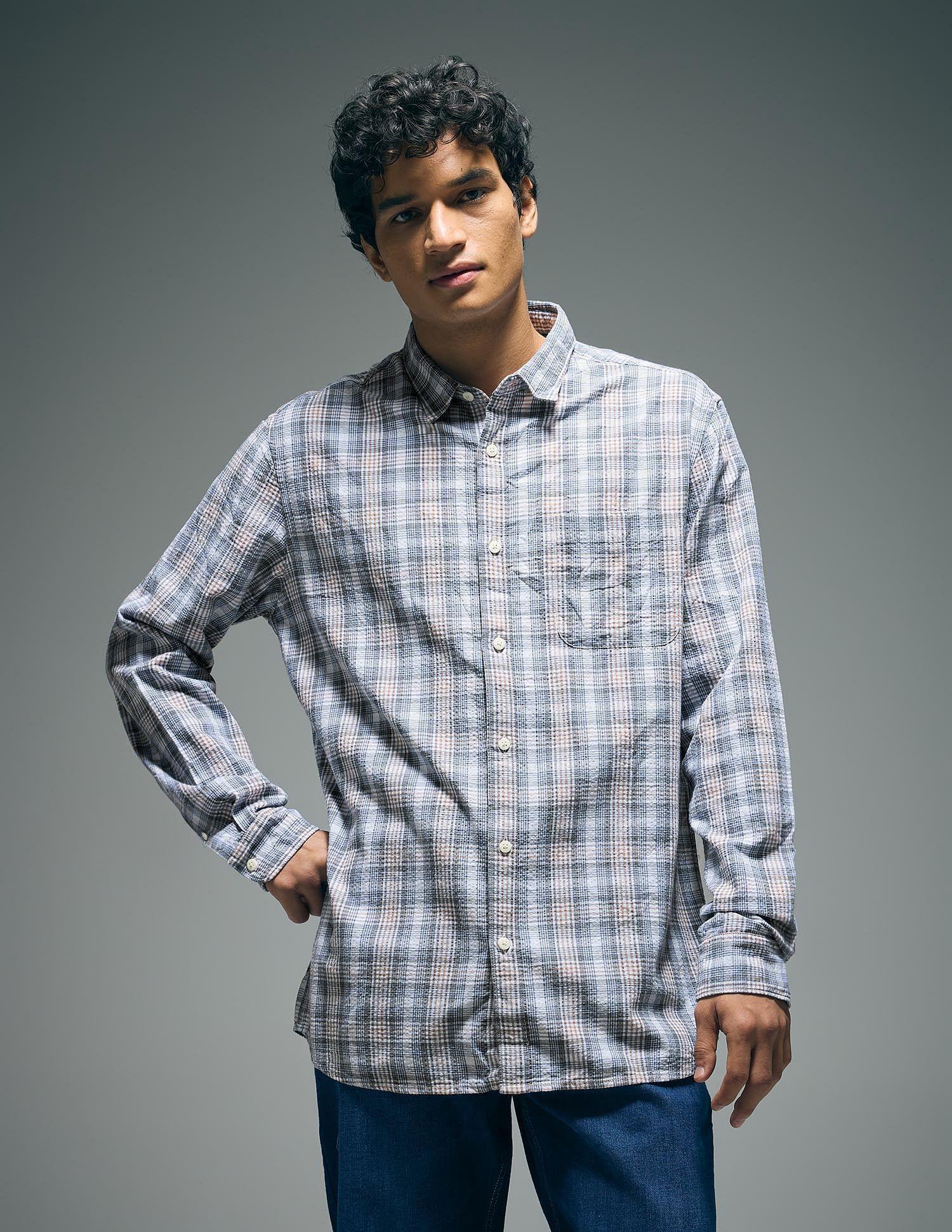 Flying Machine Tartan Check Cotton Shirt