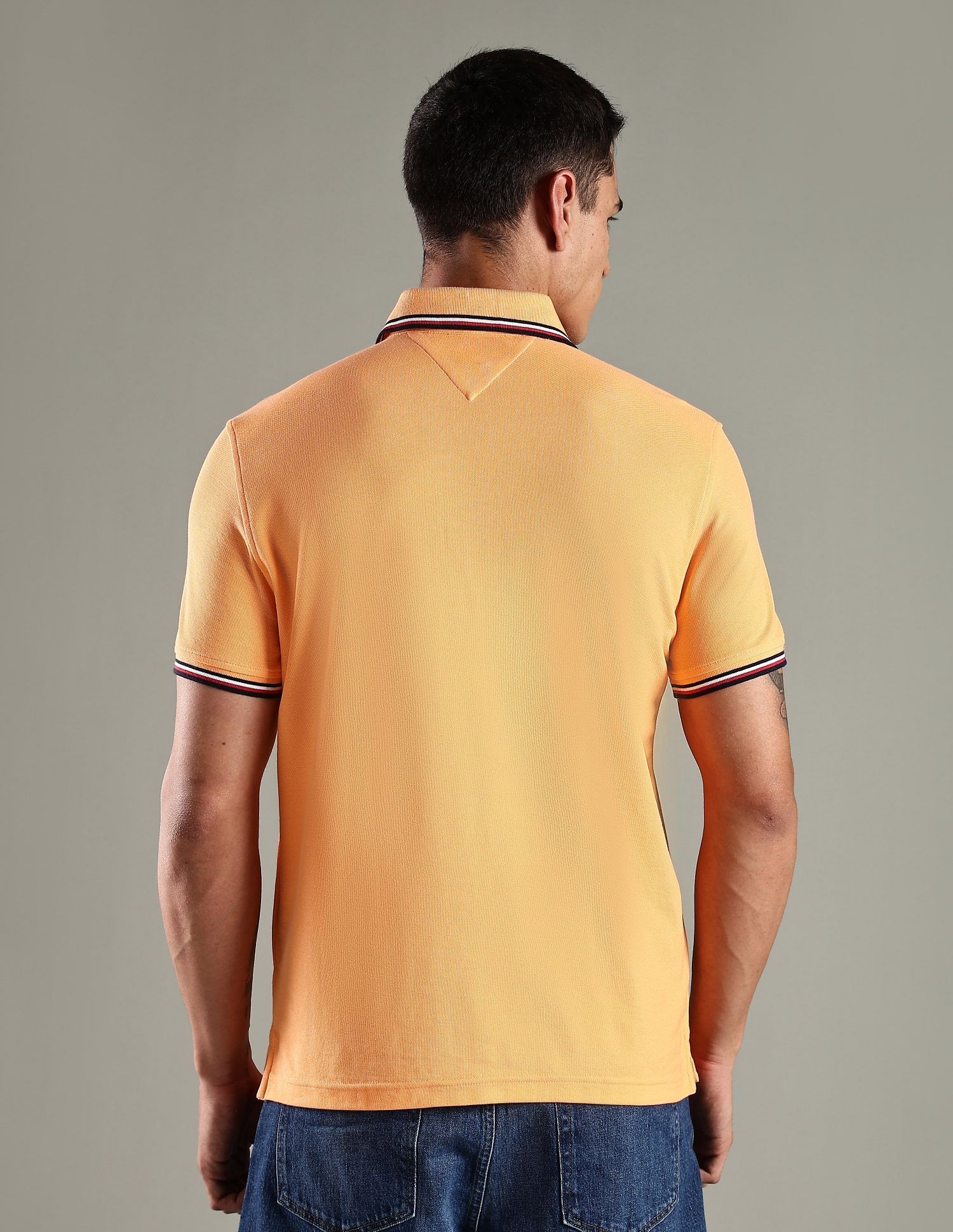 Tommy Hilfiger Solid Regular Fit Cotton Polo T-Shirt