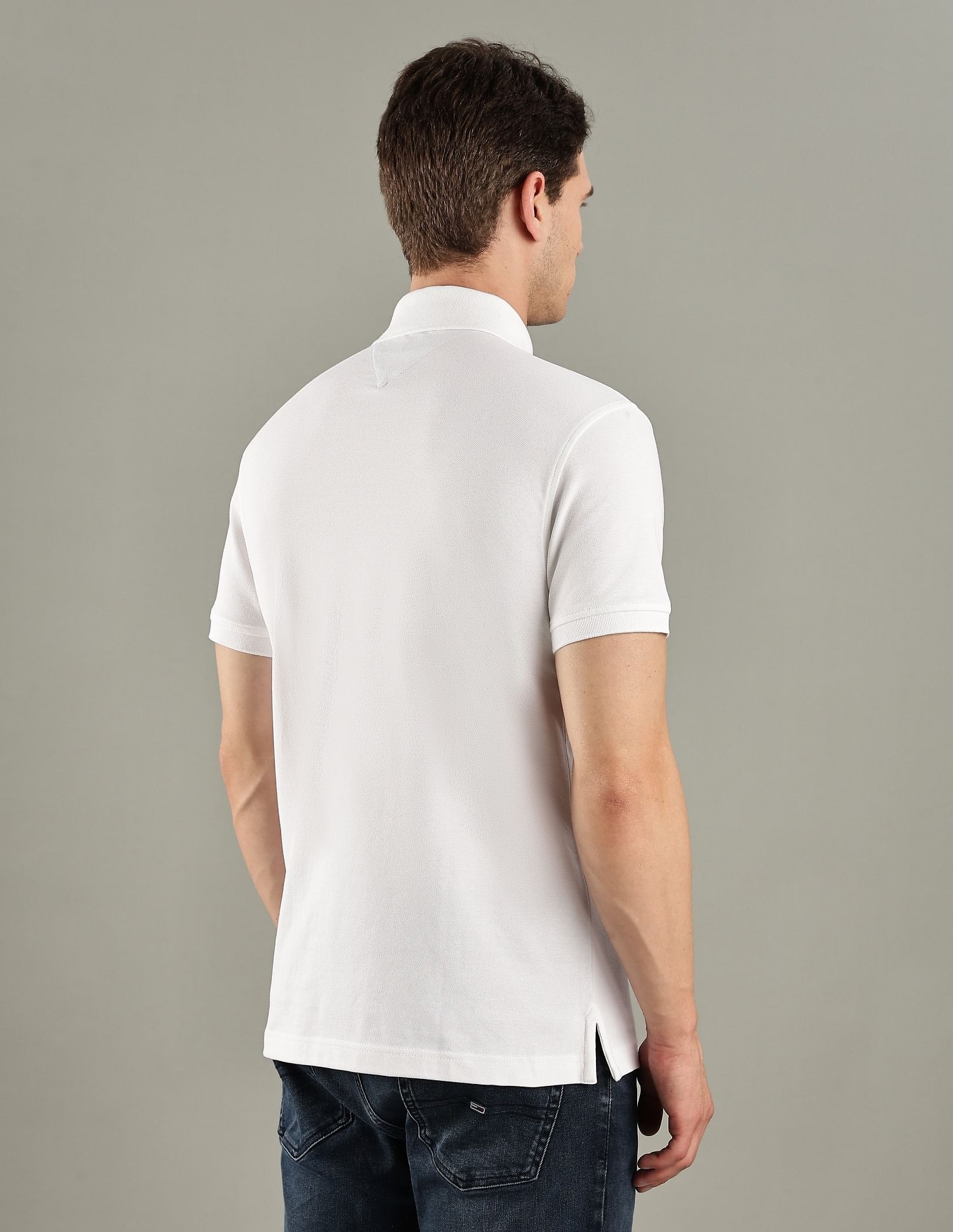 Tommy Hilfiger Solid Slim-Fit Cotton Polo T-Shirt