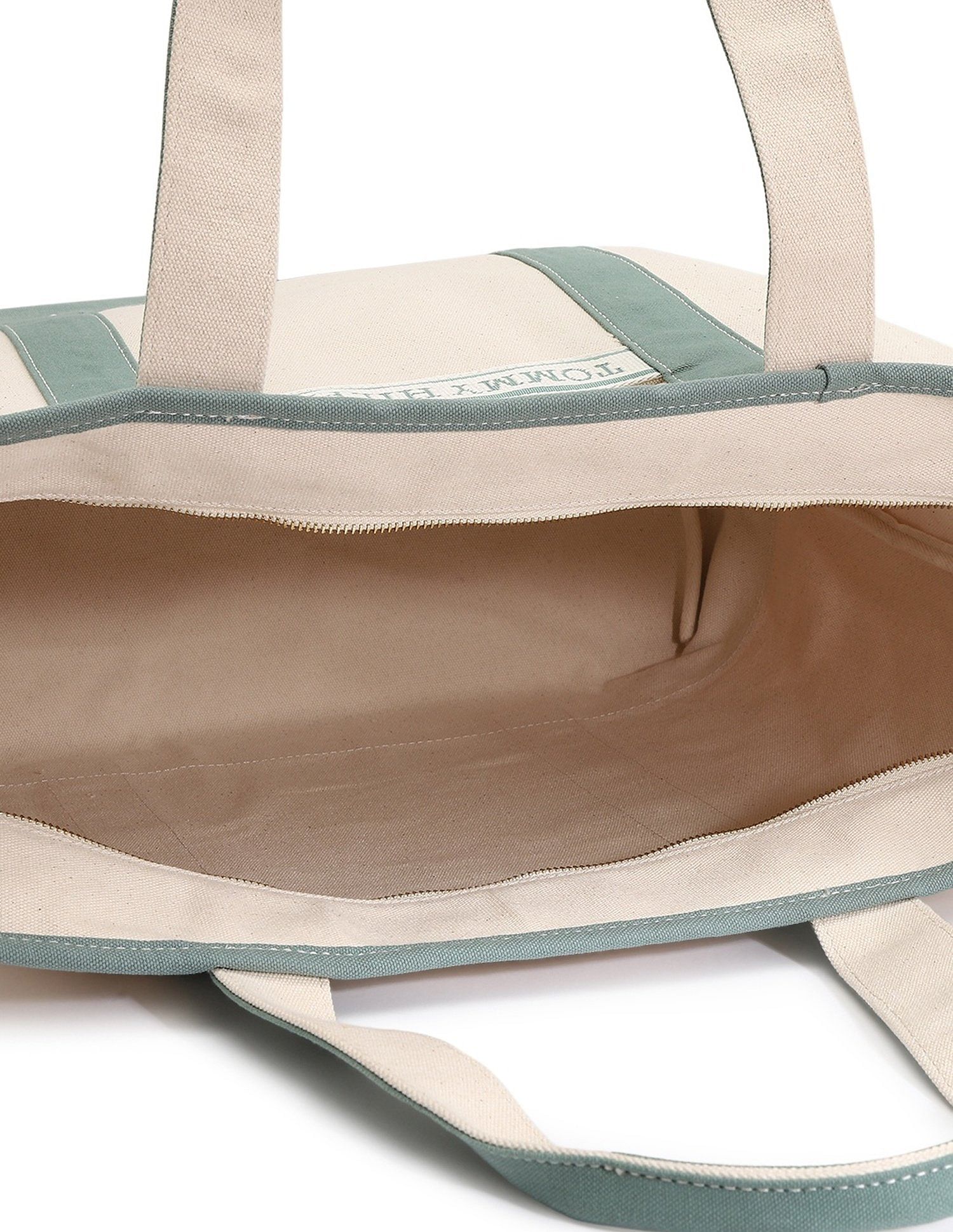 Tommy Hilfiger Colorblock Green Cotton Handbags