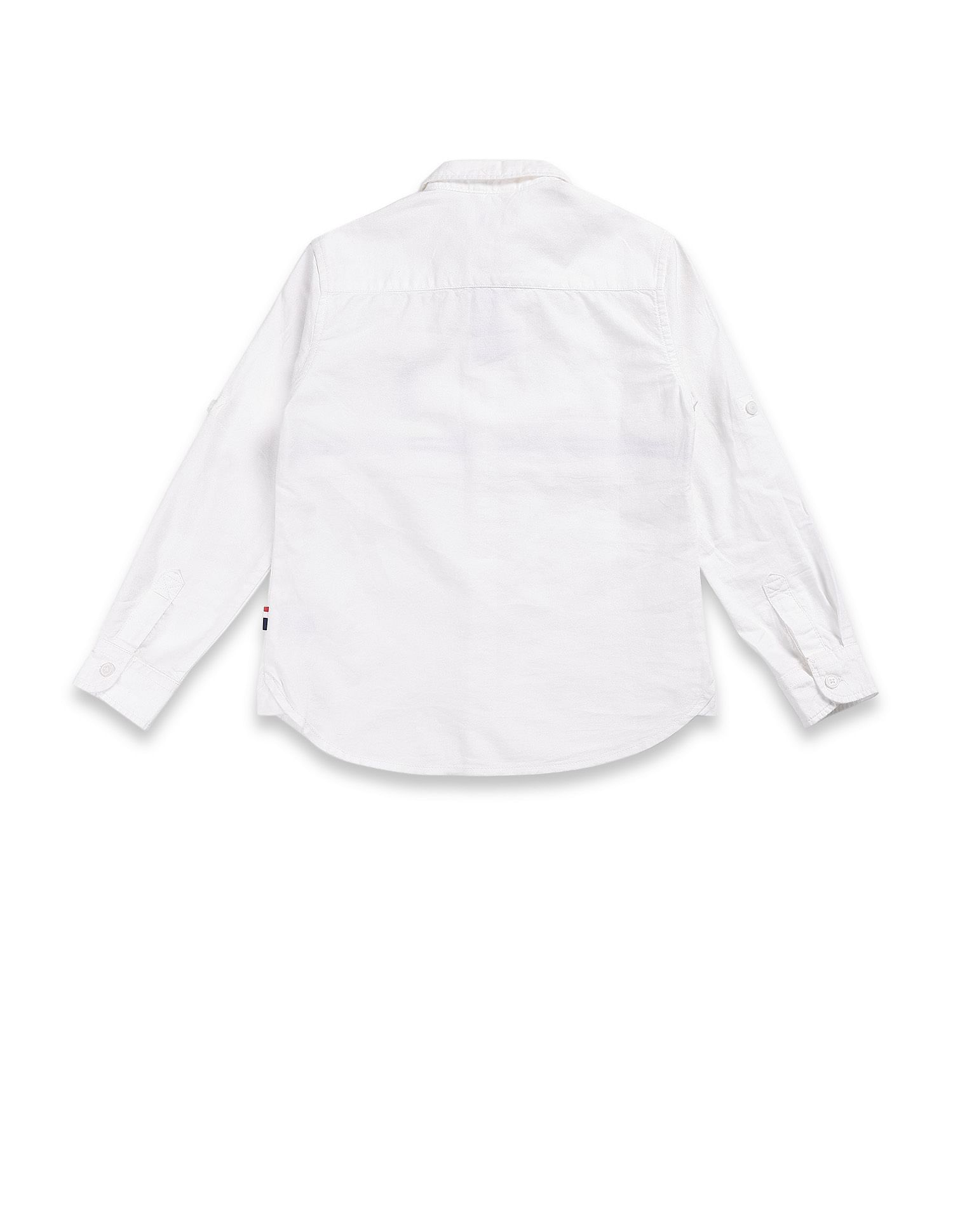 U.S. Polo Assn. Kids Boys Brand Stripe Cotton Shirt