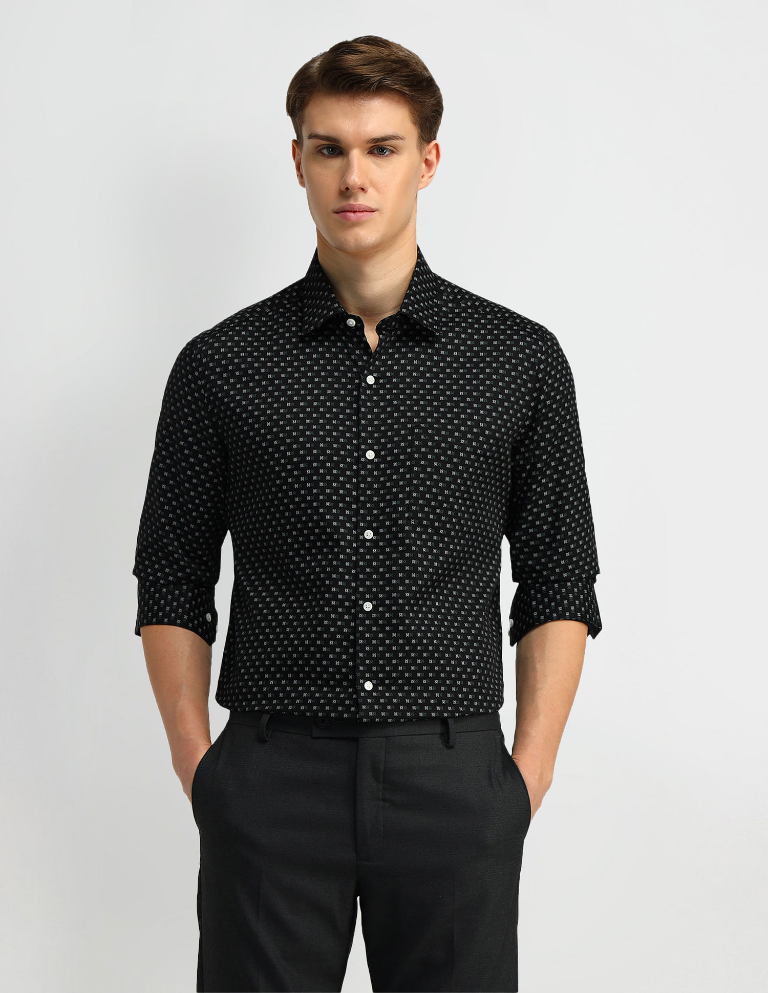 Arrow Manhattan Slim Fit Satin Shirt