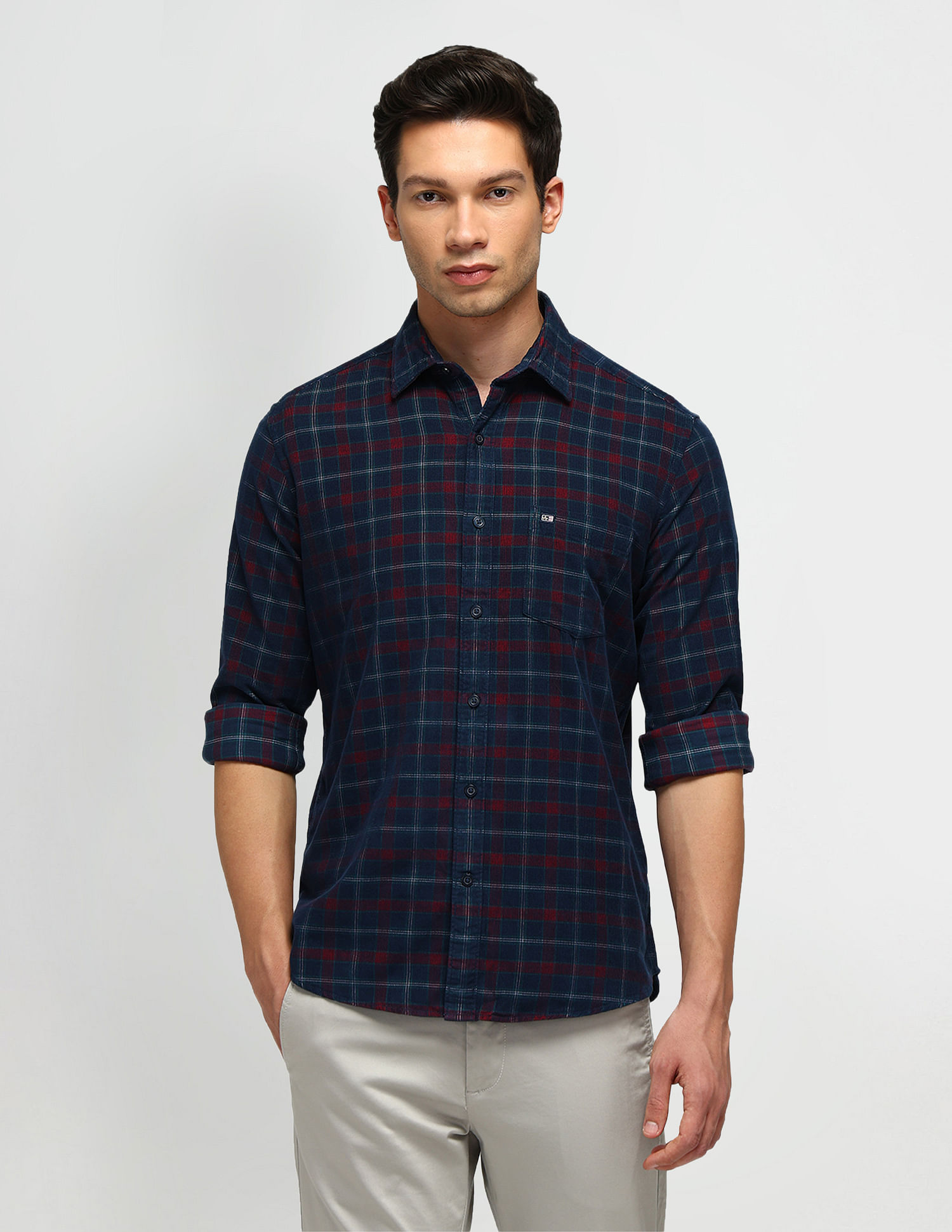 Arrow Sport Slim Fit Lightweight Corduroy Shirt