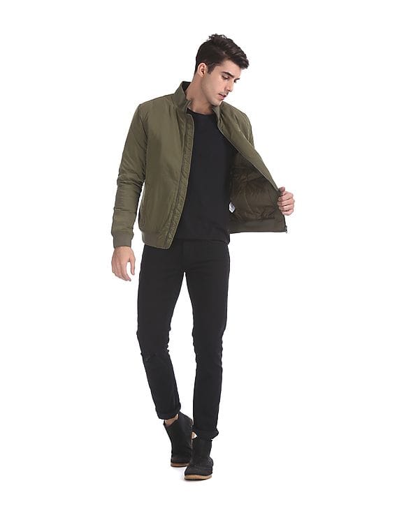 high neck bomber jacket