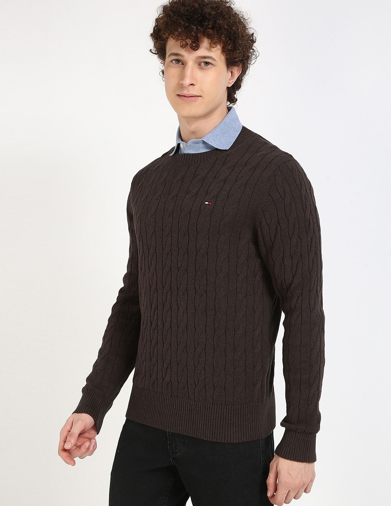 Tommy Hilfiger Cable-Knit Regular-Fit Cotton Sweater
