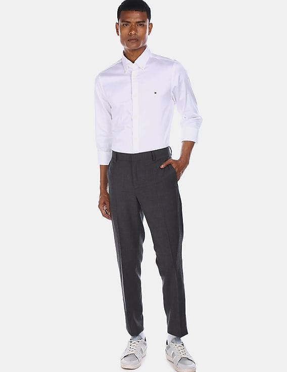 Buy Tommy Hilfiger Men Black Wool Blend 