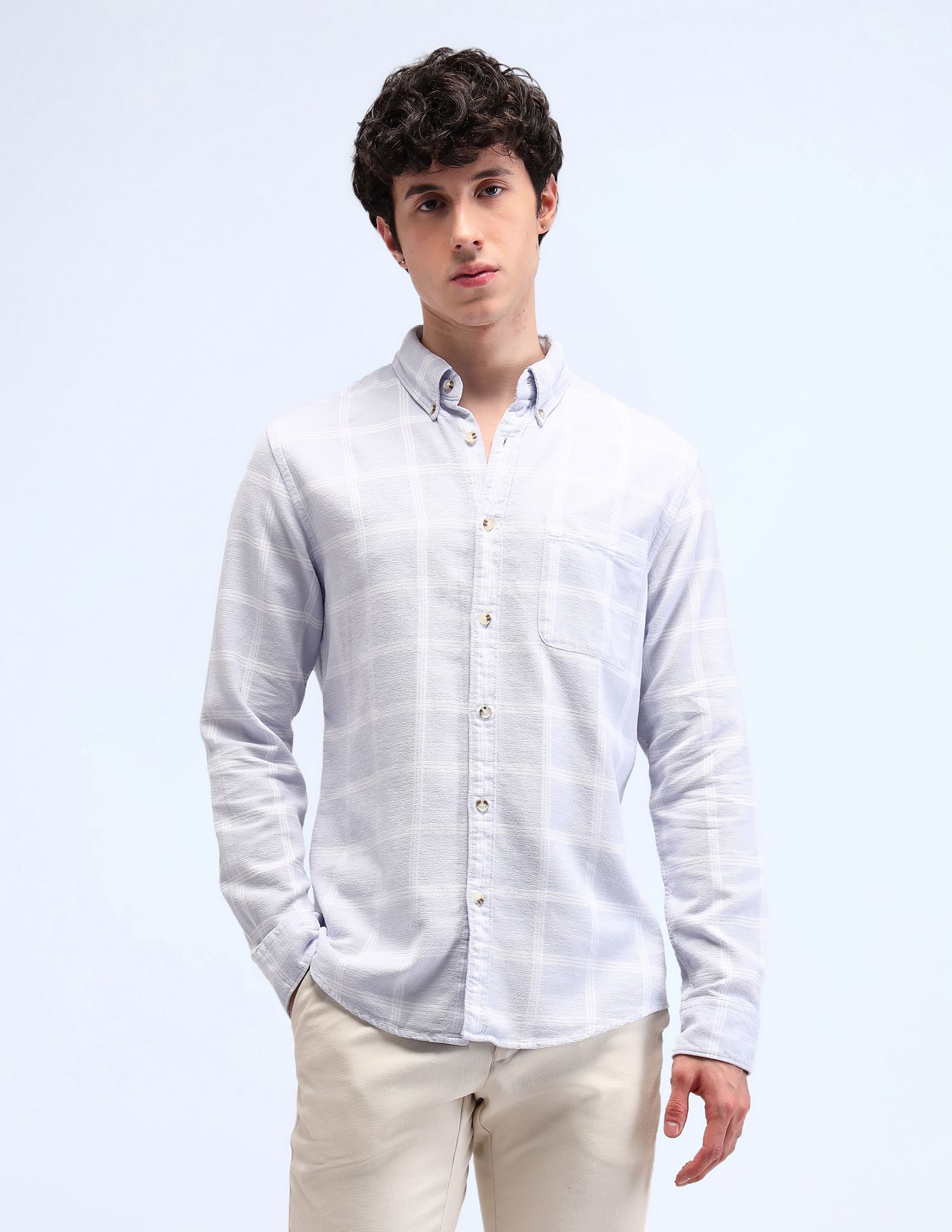 Flying Machine Dupplin Checked Slim Fit Shirt