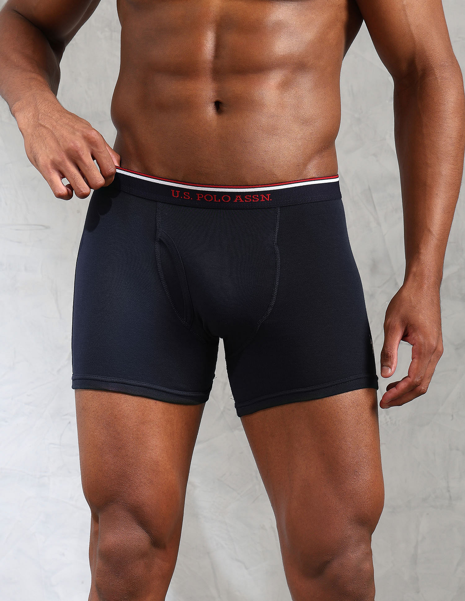 USPA Innerwear Mid Rise Solid 1667 Trunks - Pack Of 3