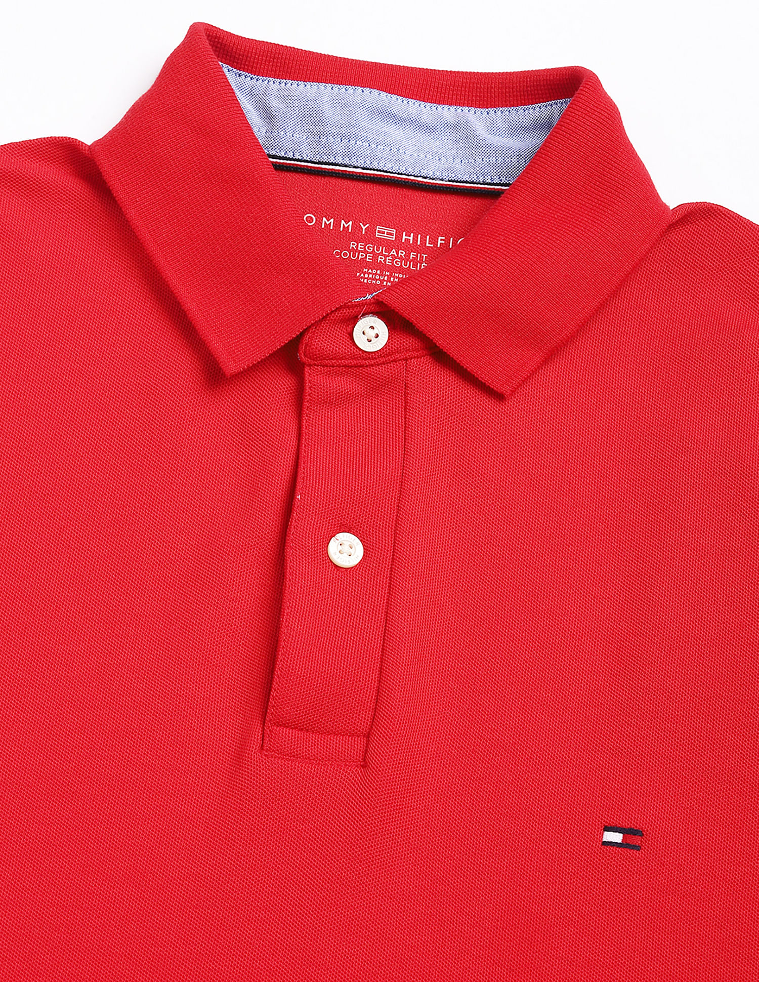 Tommy Hilfiger Solid Regular-Fit Cotton Polo Shirt