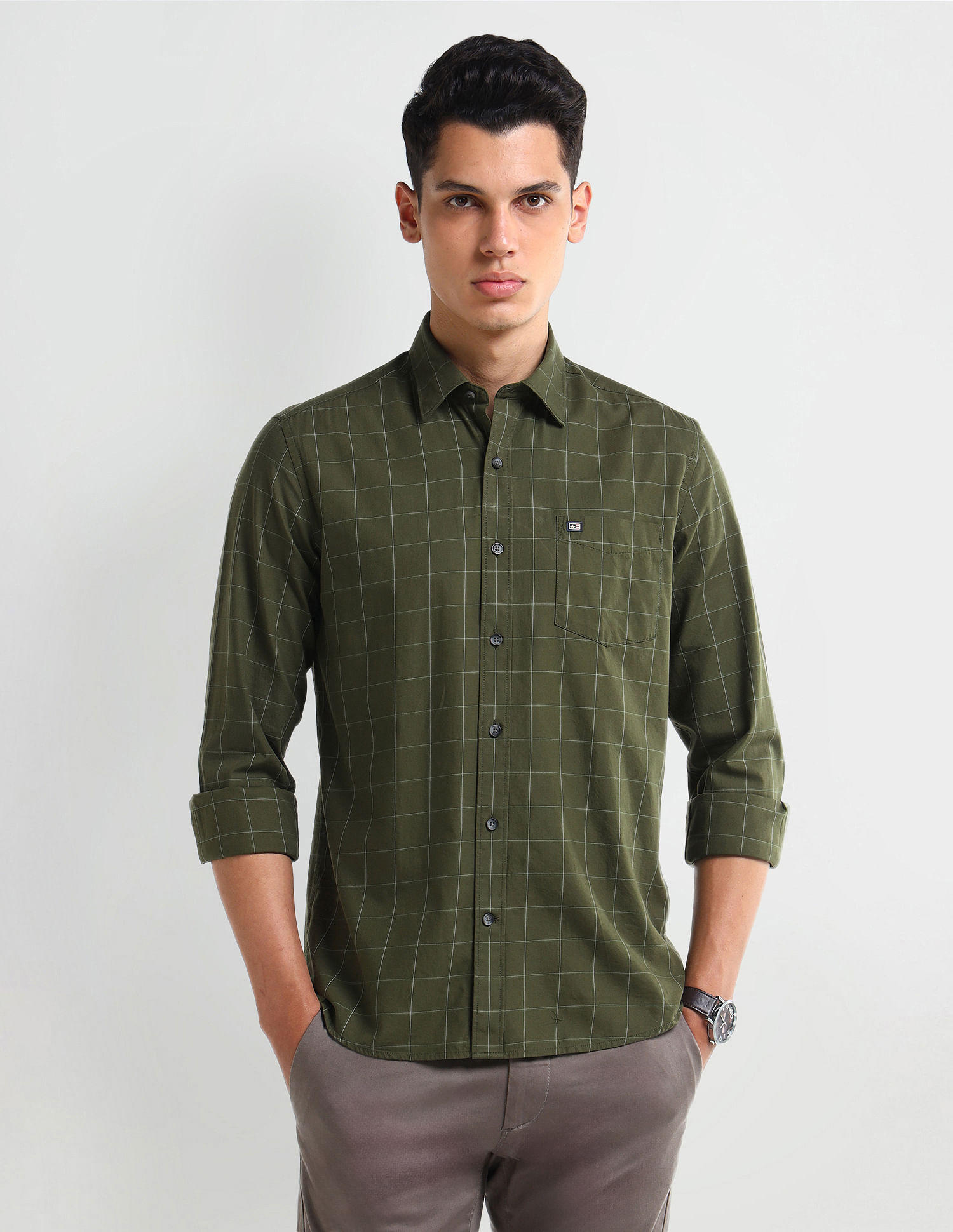 Arrow Sport Manhattan Slim Fit Dobby Shirt