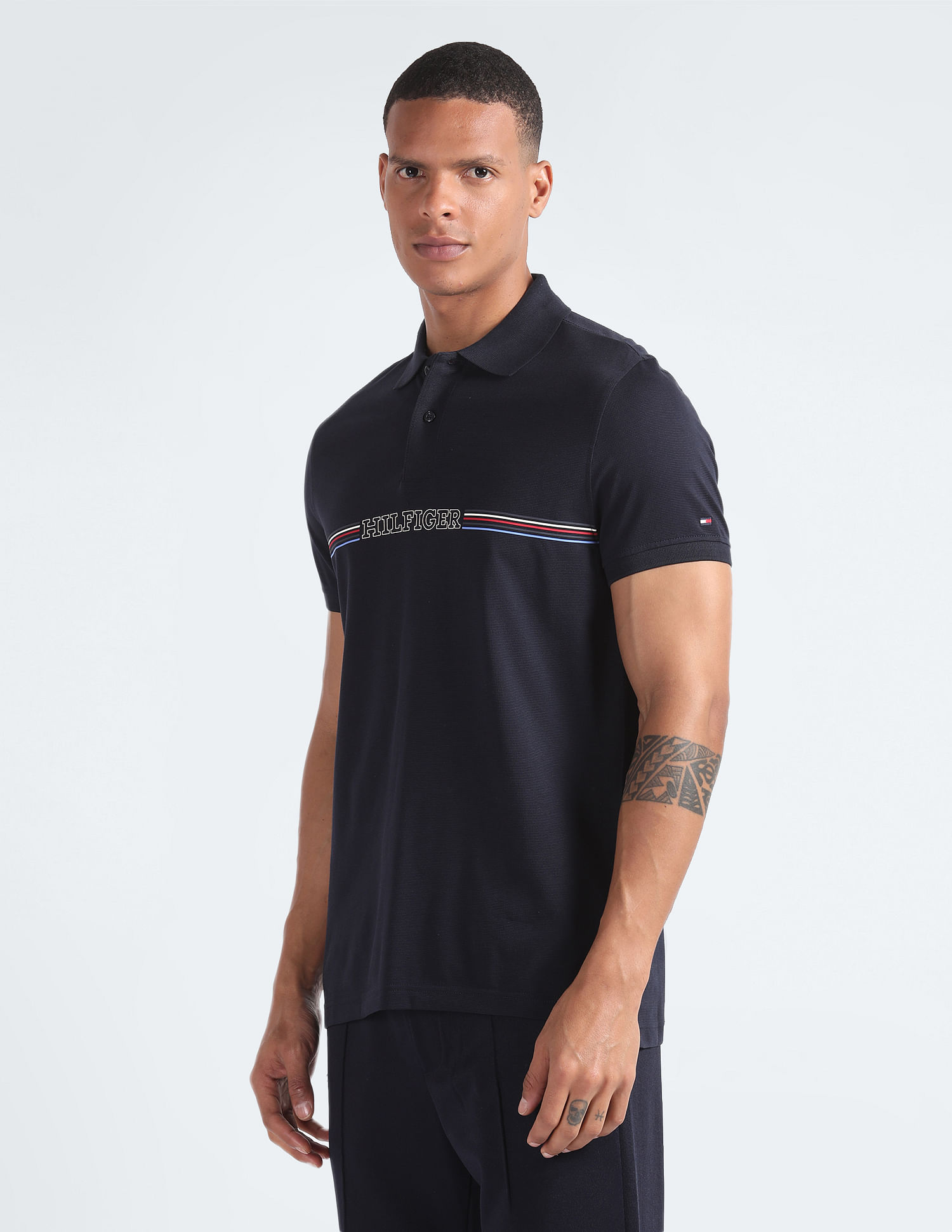 Tommy Hilfiger Stripe Chest Regular Polo Shirt