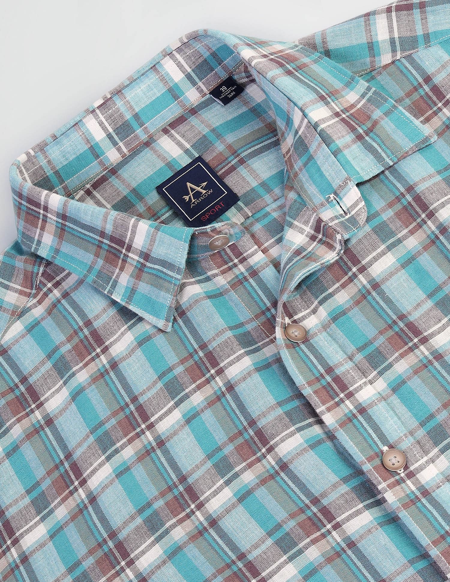 Arrow Sports Linen Blend Slim Fit Shirt
