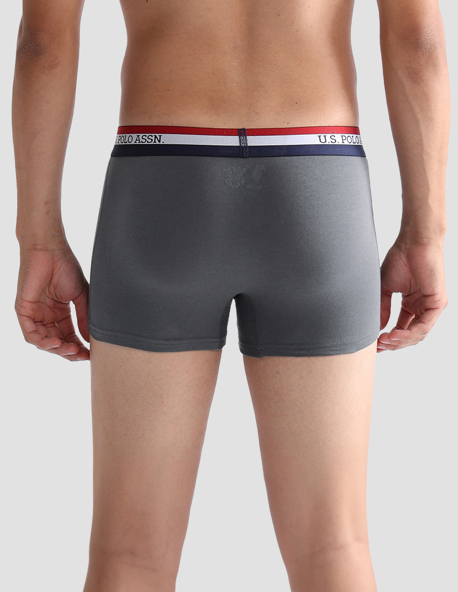 U.S. Polo Assn. Solid Antibacterial ET002 Trunks - Pack Of 2
