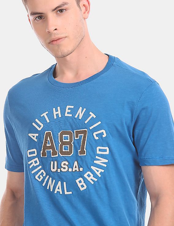 COTTON JERSEY EMBROIDERED T-SHIRT