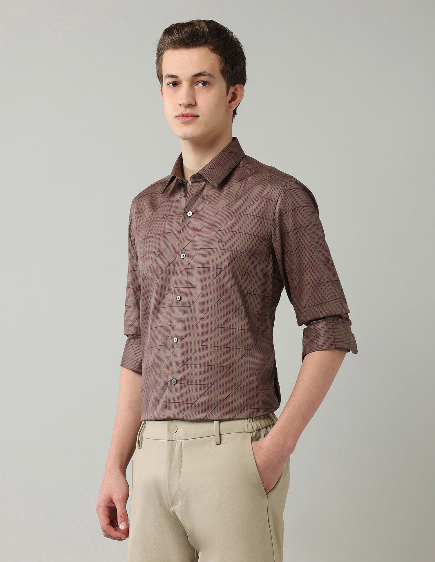 Arrow Newyork Pure Cotton Printed Manhattan Slim Fit Shirt