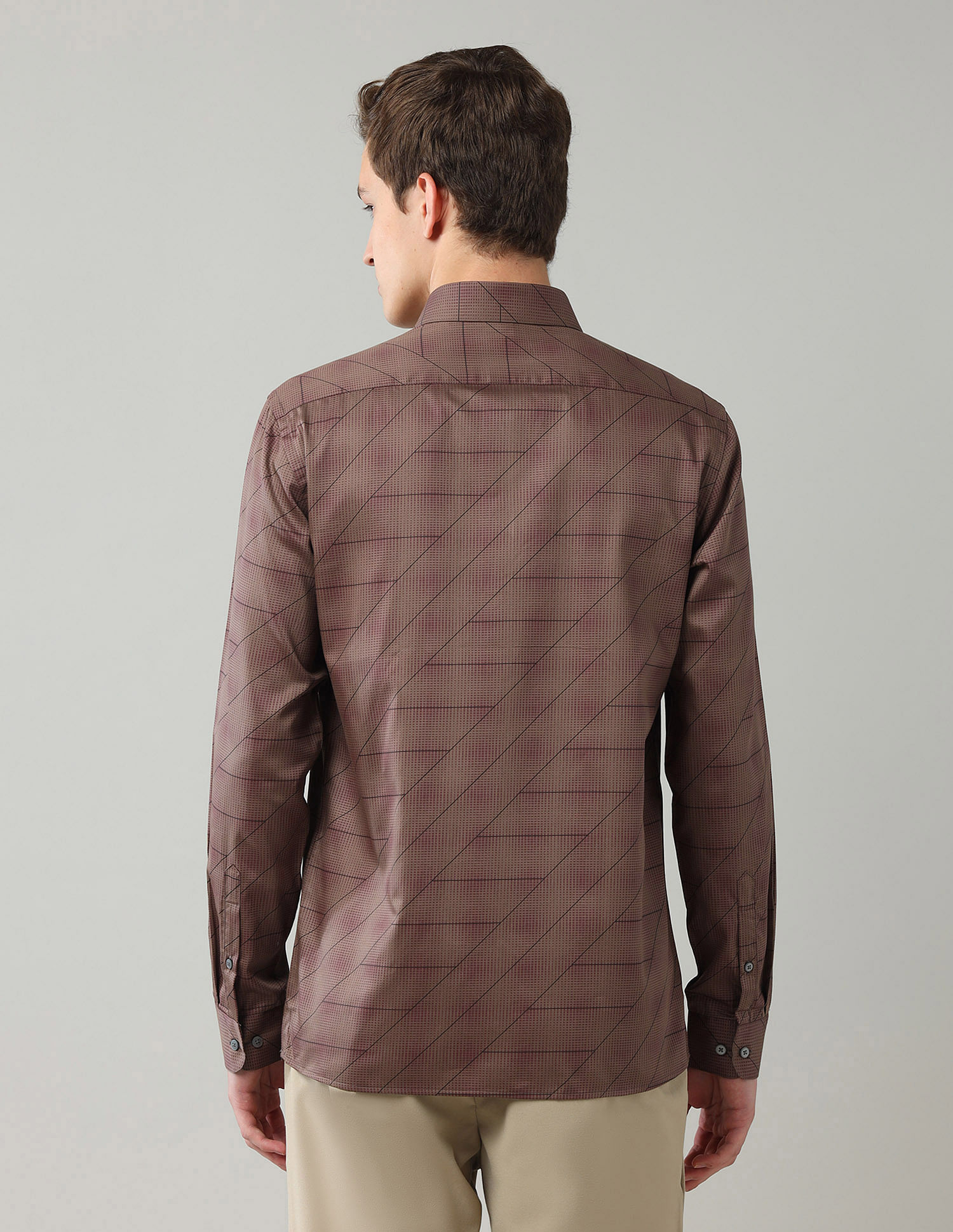 Arrow Newyork Pure Cotton Printed Manhattan Slim Fit Shirt