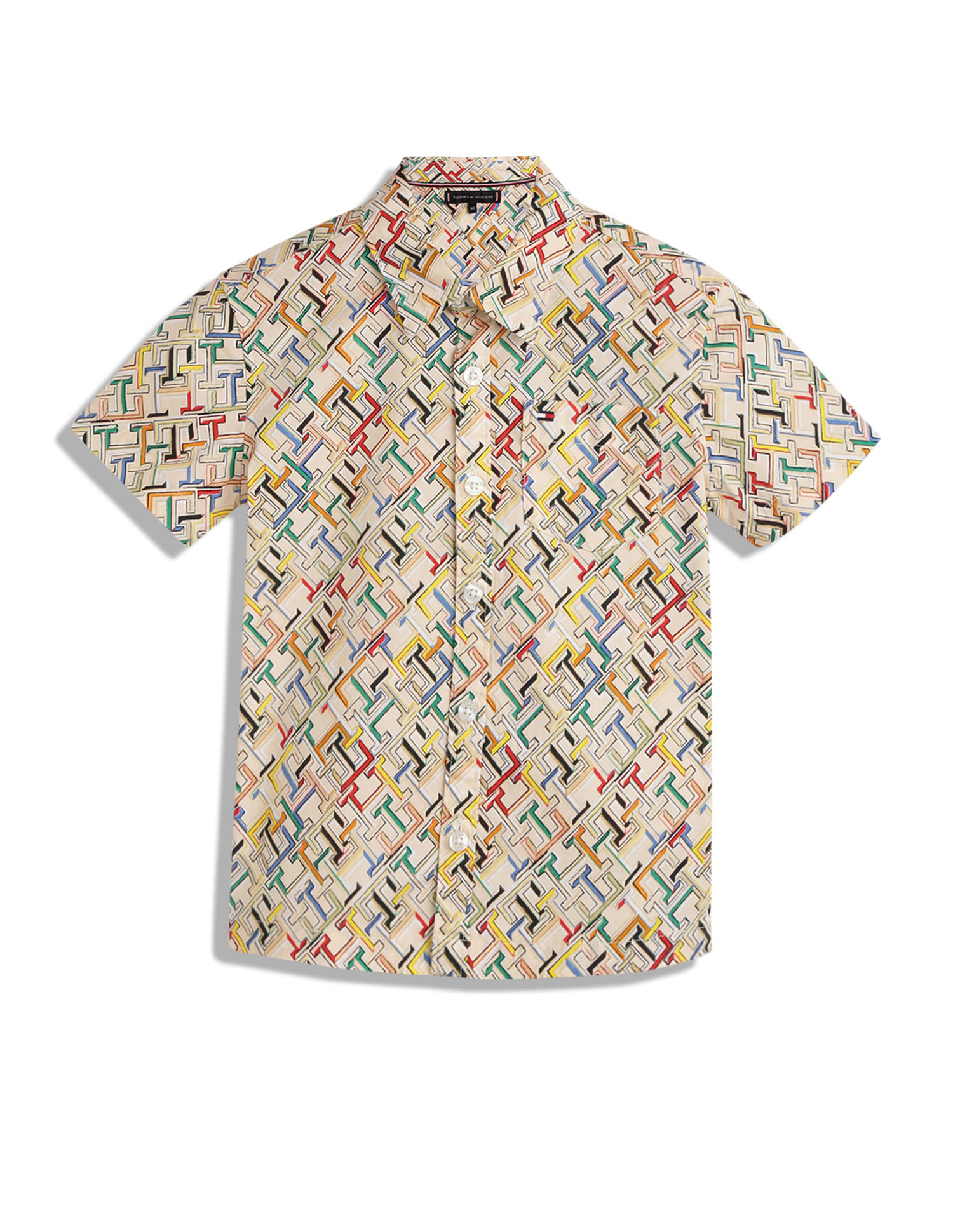 Tommy Hilfiger Kids Boys Multi Monogram Poplin Shirt
