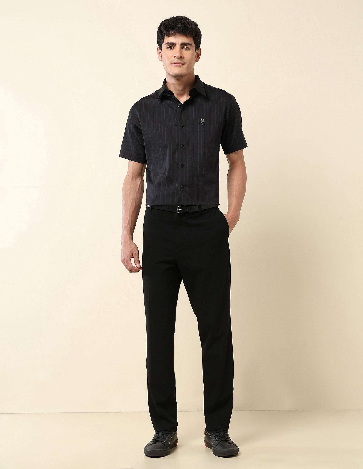 U.S. Polo Assn. Pinstriped Tailored Fit Shirt