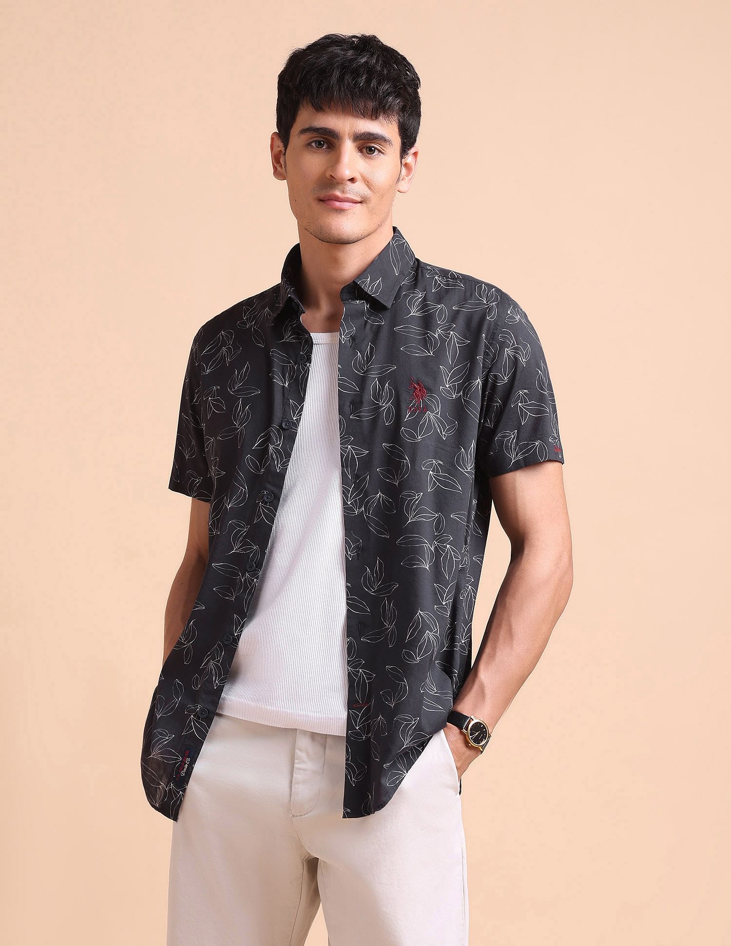 U.S. Polo Assn. Denim Co. Manhattan Slim Fit All-Over Shirt