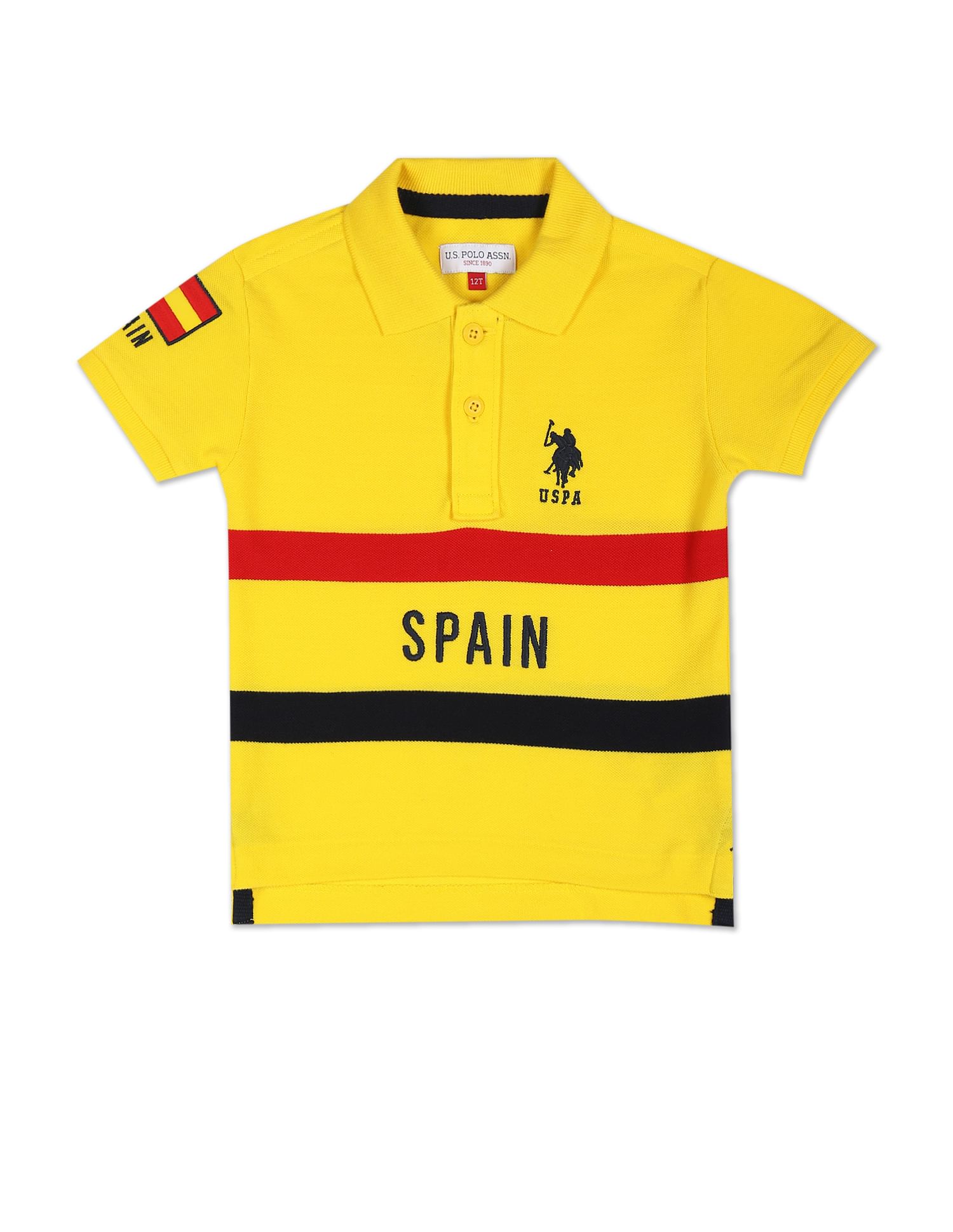 U.S. Polo Assn. Kids Horizontal Stripe Cotton Polo Shirt