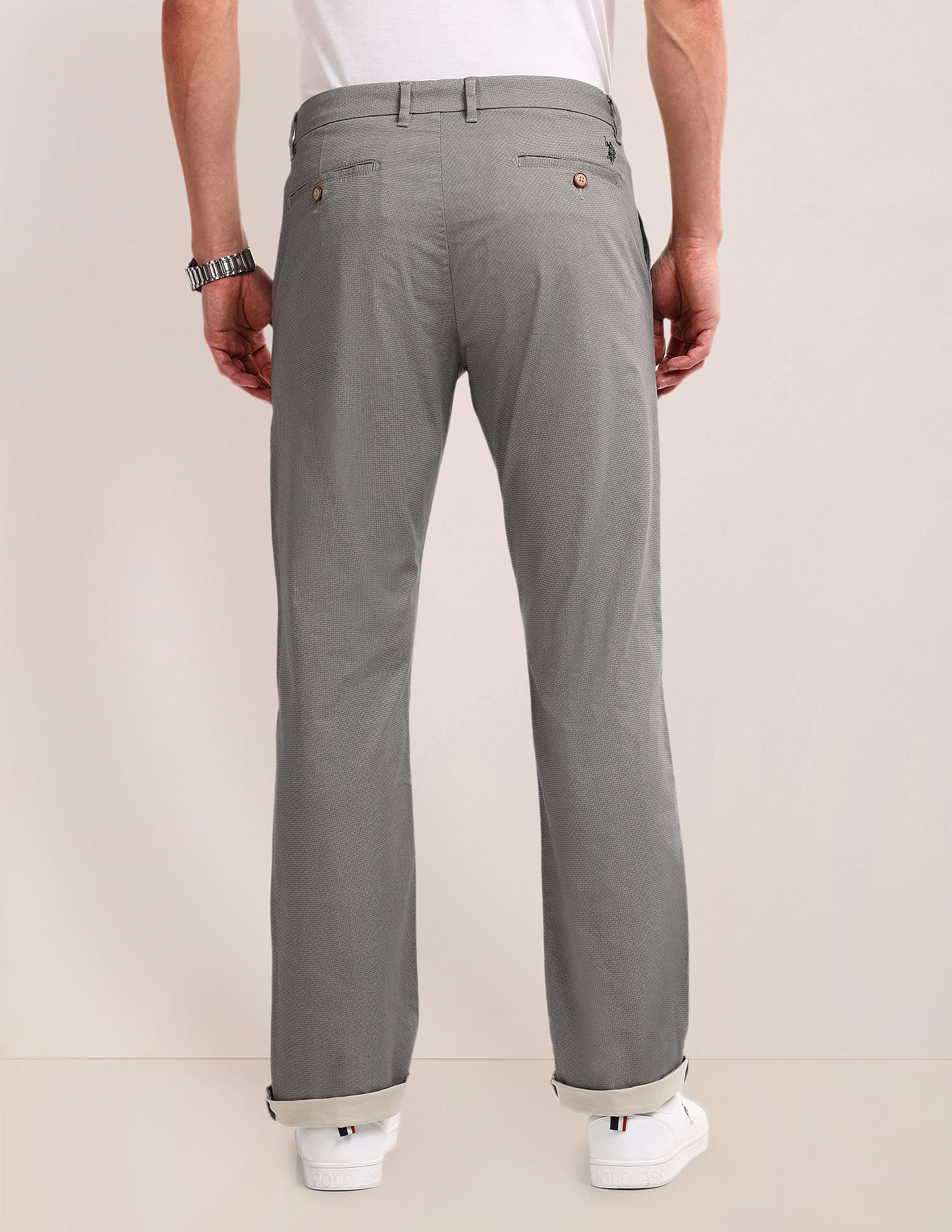U.S. Polo Assn. Riley Straight Fit Mid Rise Trousers