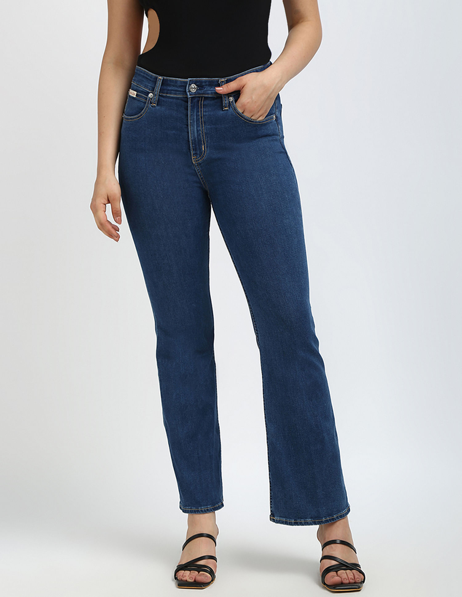 Calvin Klein Jeans High Rise Flared Jeans