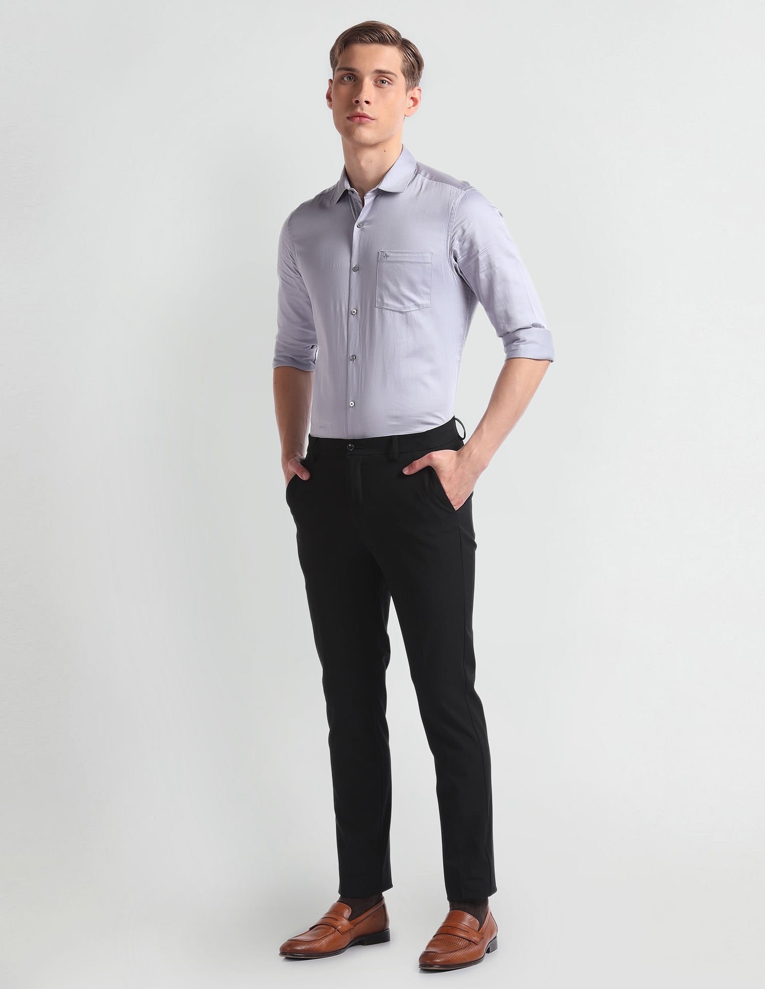 Arrow Newyork Mid Rise Super Slim Fit Trousers