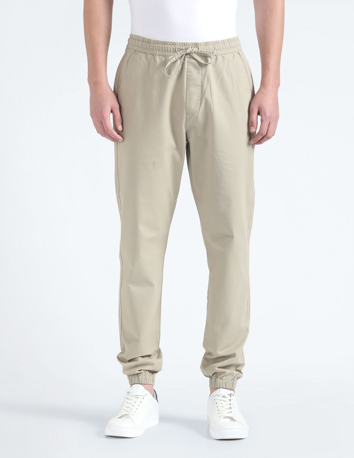 Flying Machine Drawstring Waist Slim Joggers