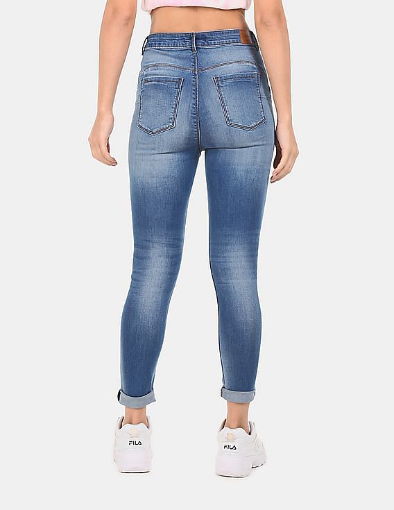 Flying Machine Women High Rise Twiggy Super Skinny Fit Jeans