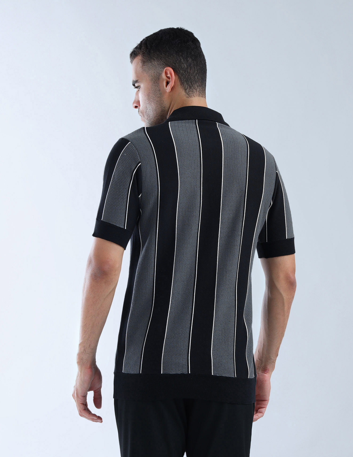 Flying Machine Vertical Striped Essentials Polo Shirt