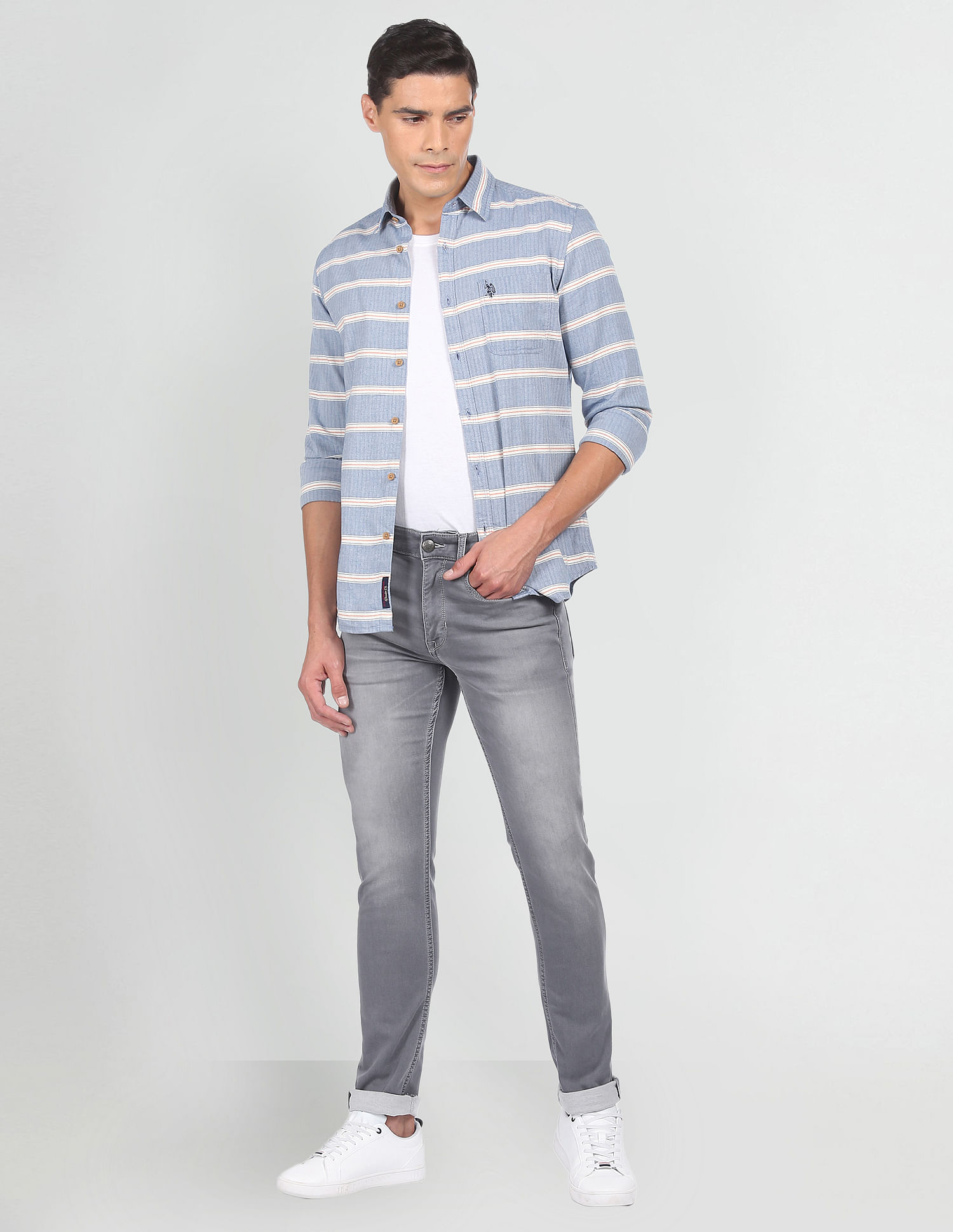 U.S. Polo Assn. Denim Co. Regallo Skinny Fit Grey Jeans