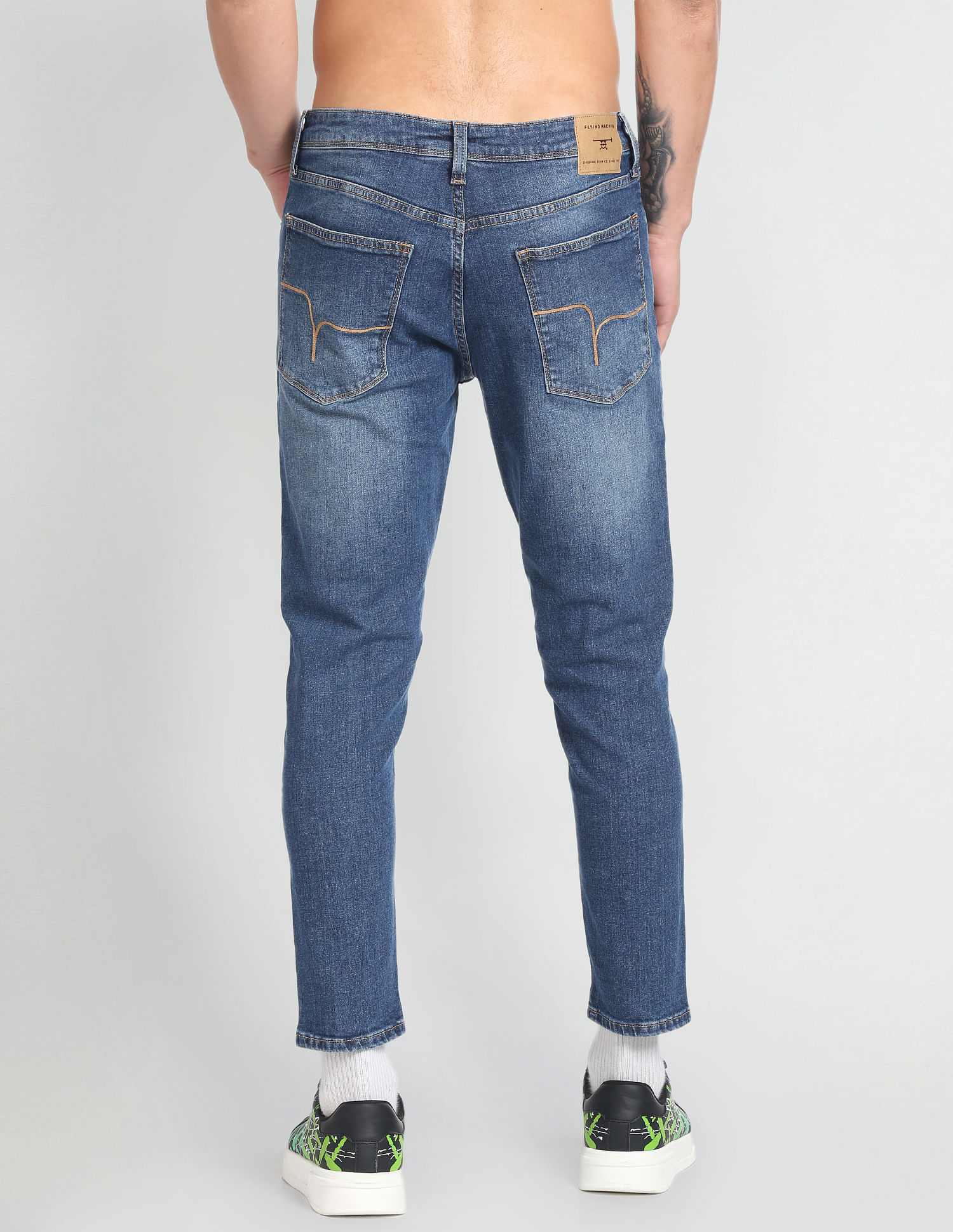 Buy Flying Machine Mankle Relax Tapered Fit High Rise Jeans NNNOW