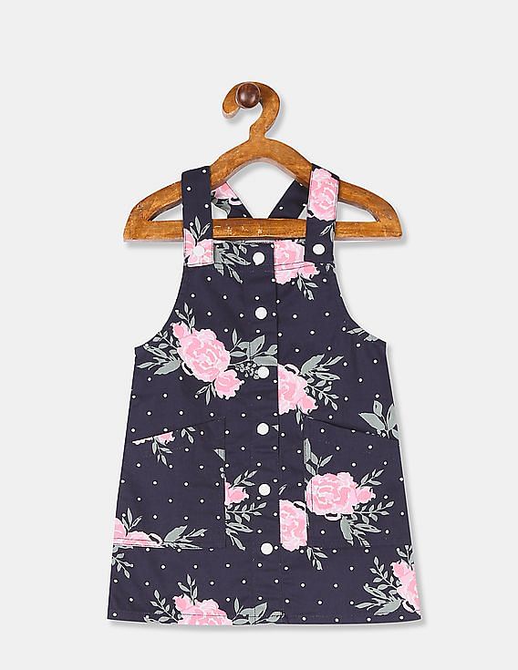floral dungaree dress