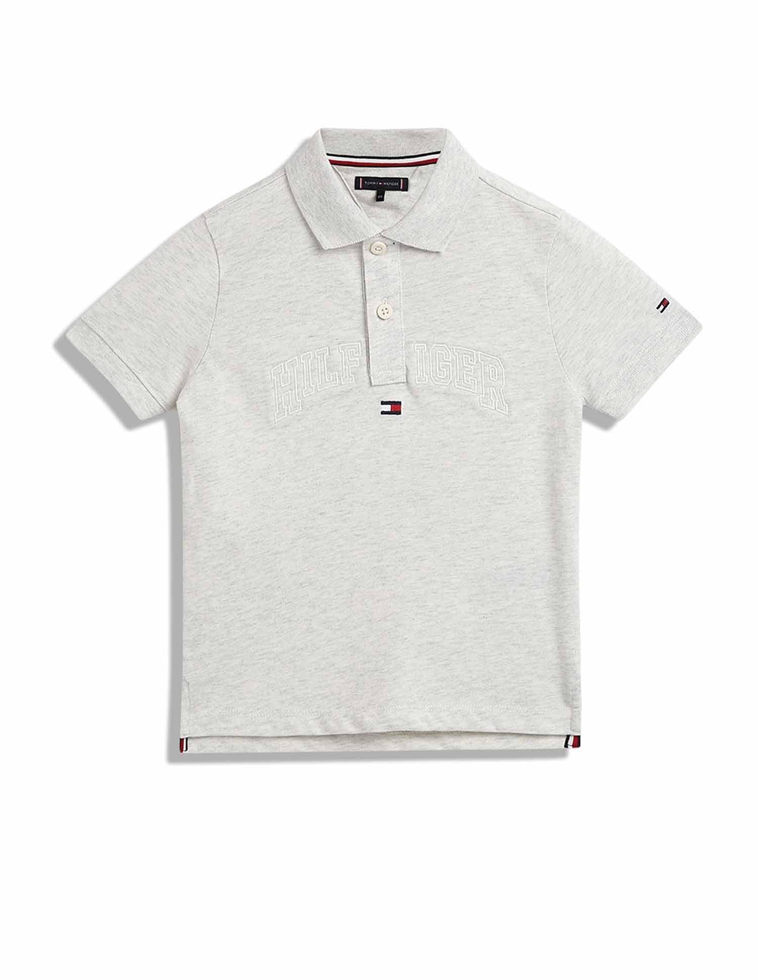 Tommy Hilfiger Kids Boys Logo Regular-Fit Cotton Polo T-Shirt