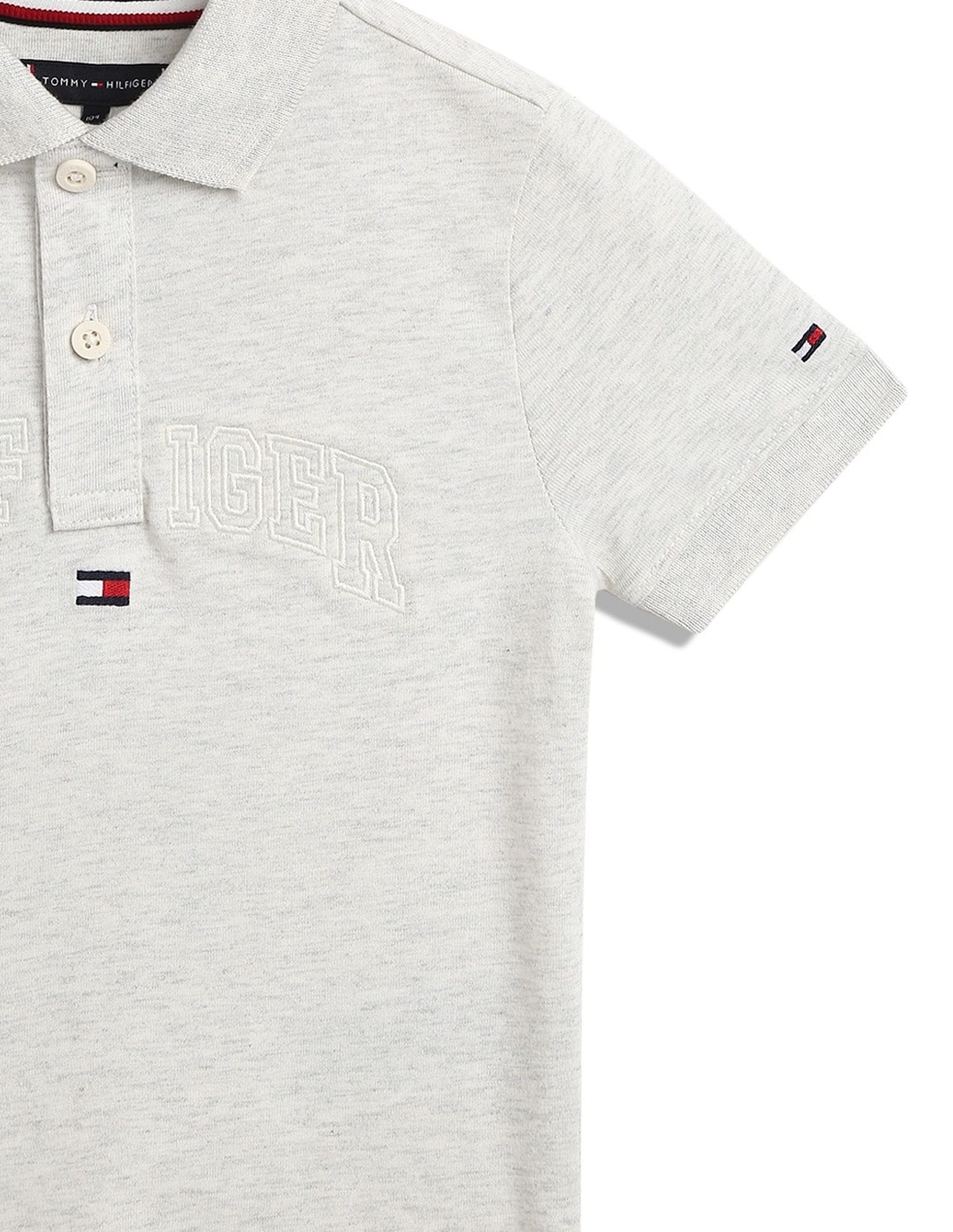 Tommy Hilfiger Kids Boys Logo Regular-Fit Cotton Polo T-Shirt