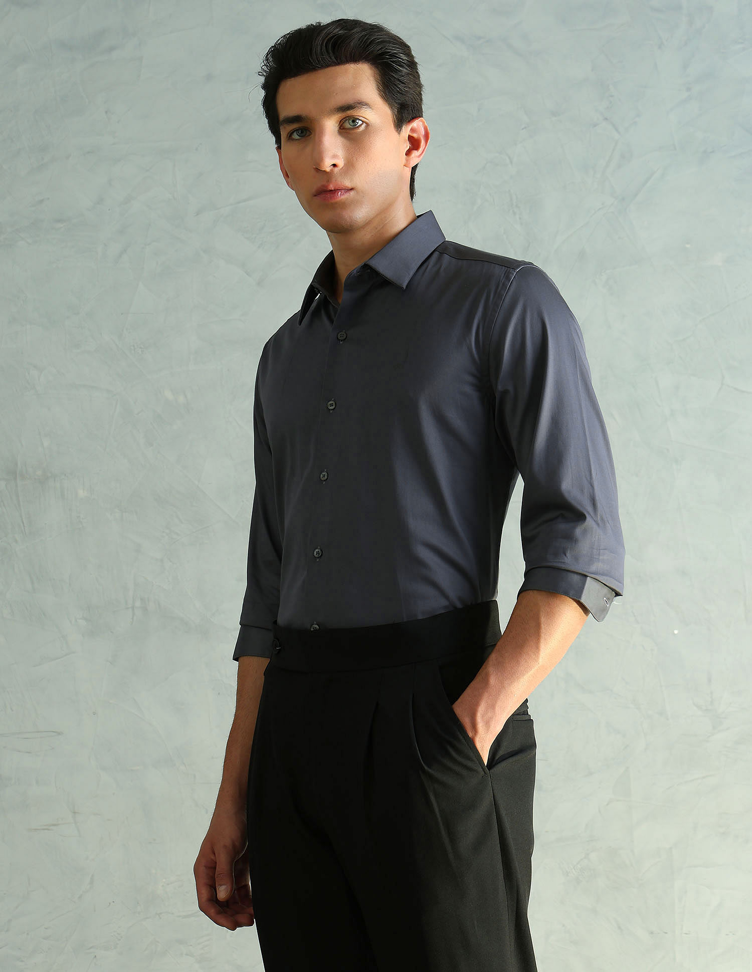 Arrow Newyork Slim Fit Smart Satin Shirt