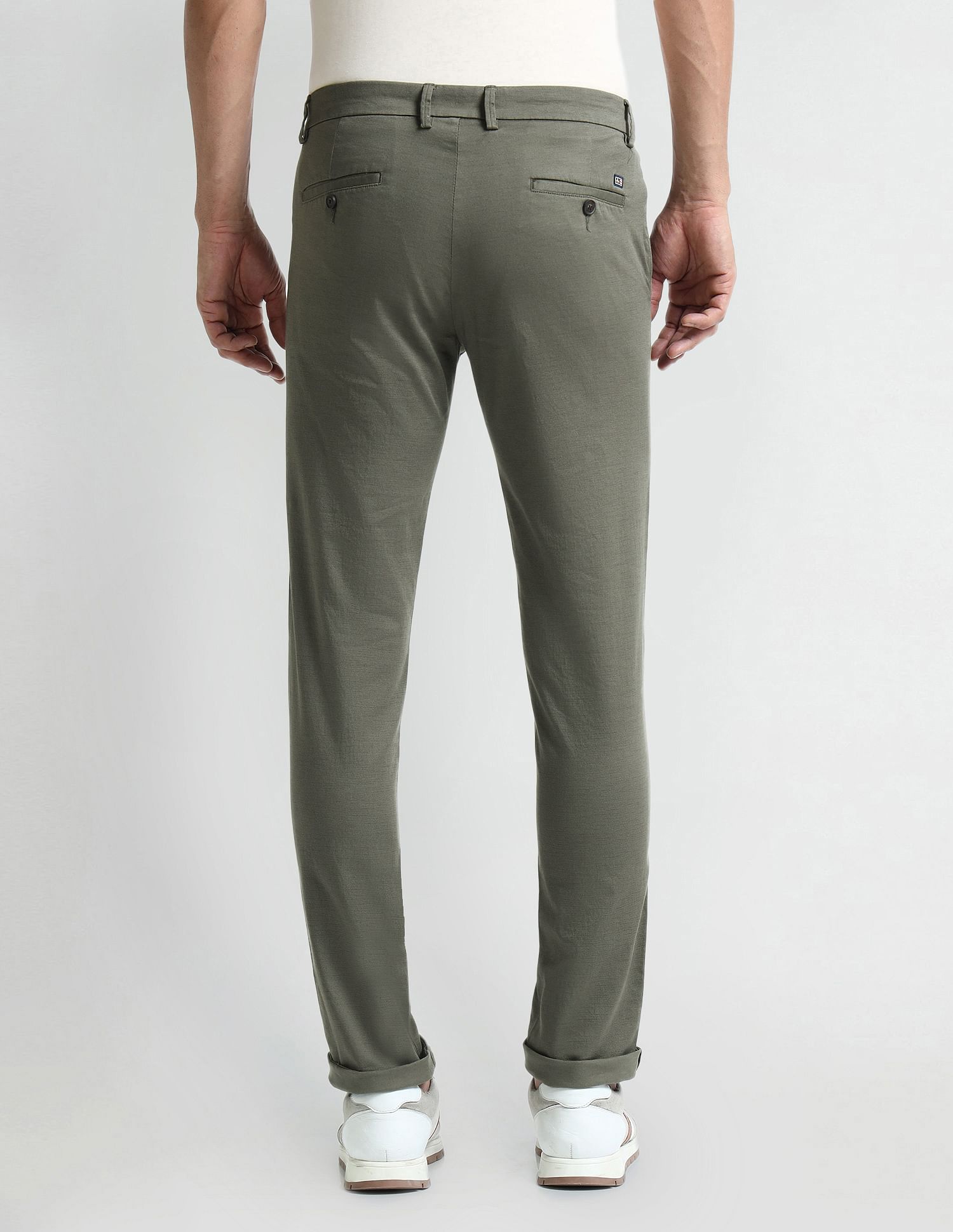 Arrow Sport Slim Fit Geometric Patterned Trousers