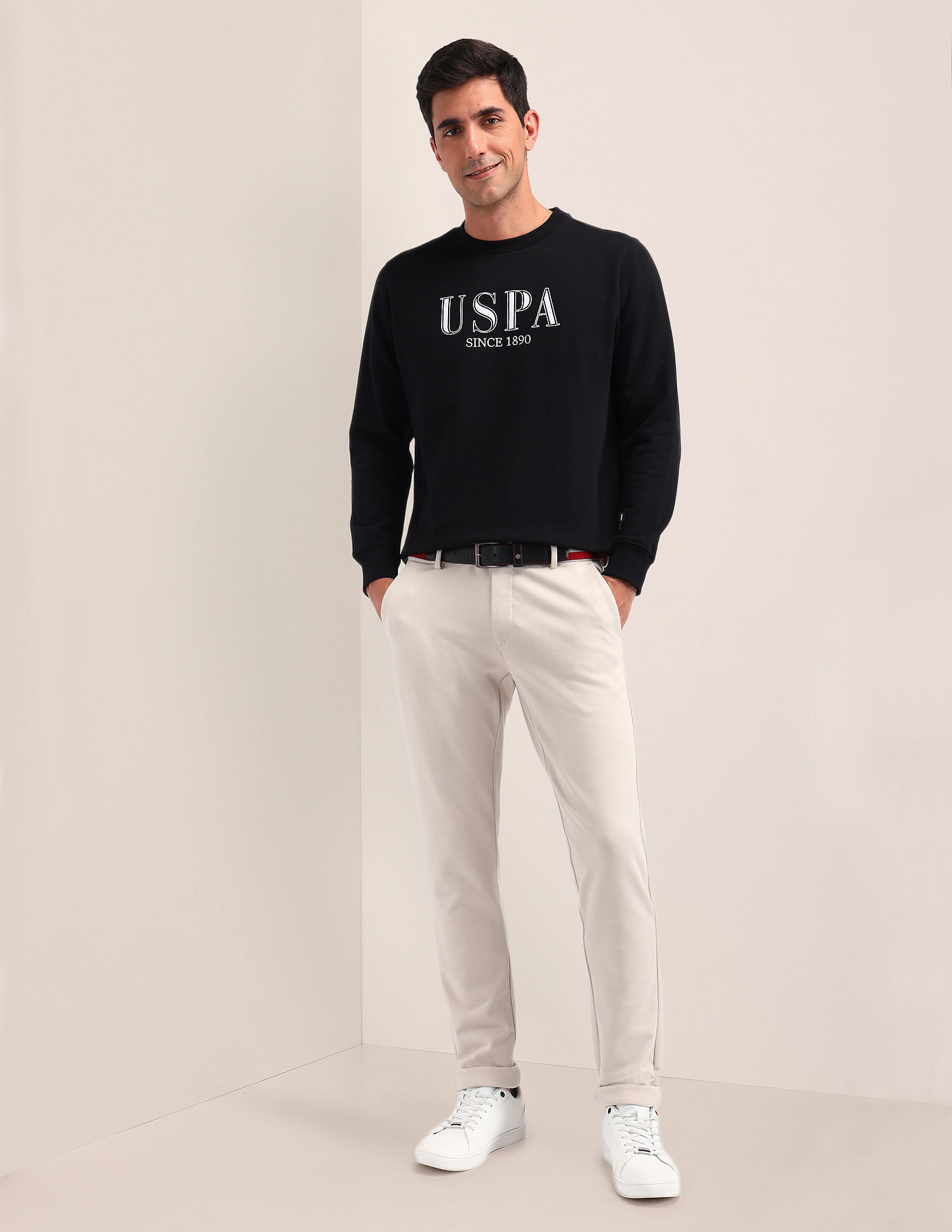 U.S. Polo Assn. Brand Printed Regular Fit Sweatshirt